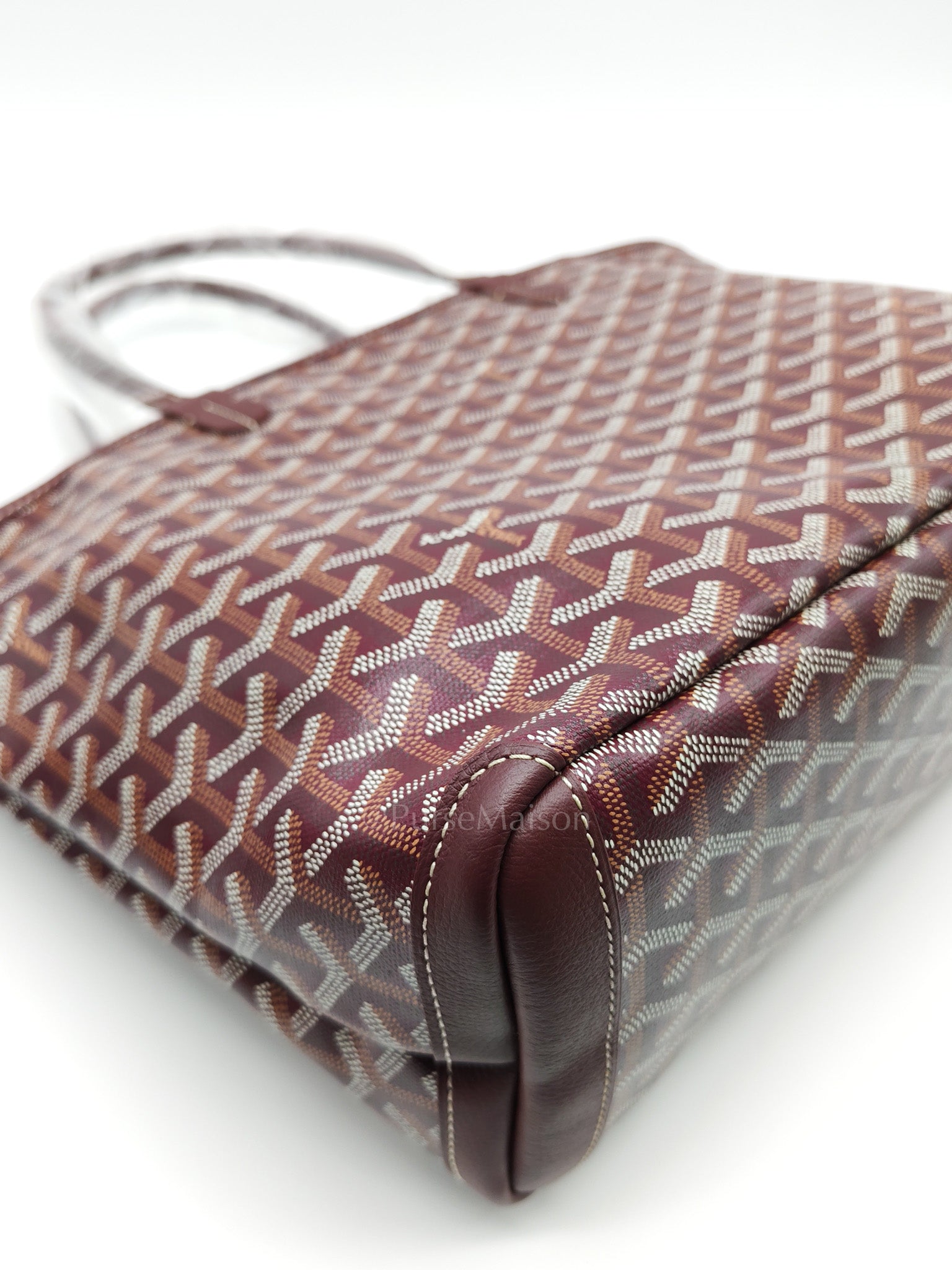 Artois PM in Burgundy (Bordeaux) Goyardine Canvas Tote Bag