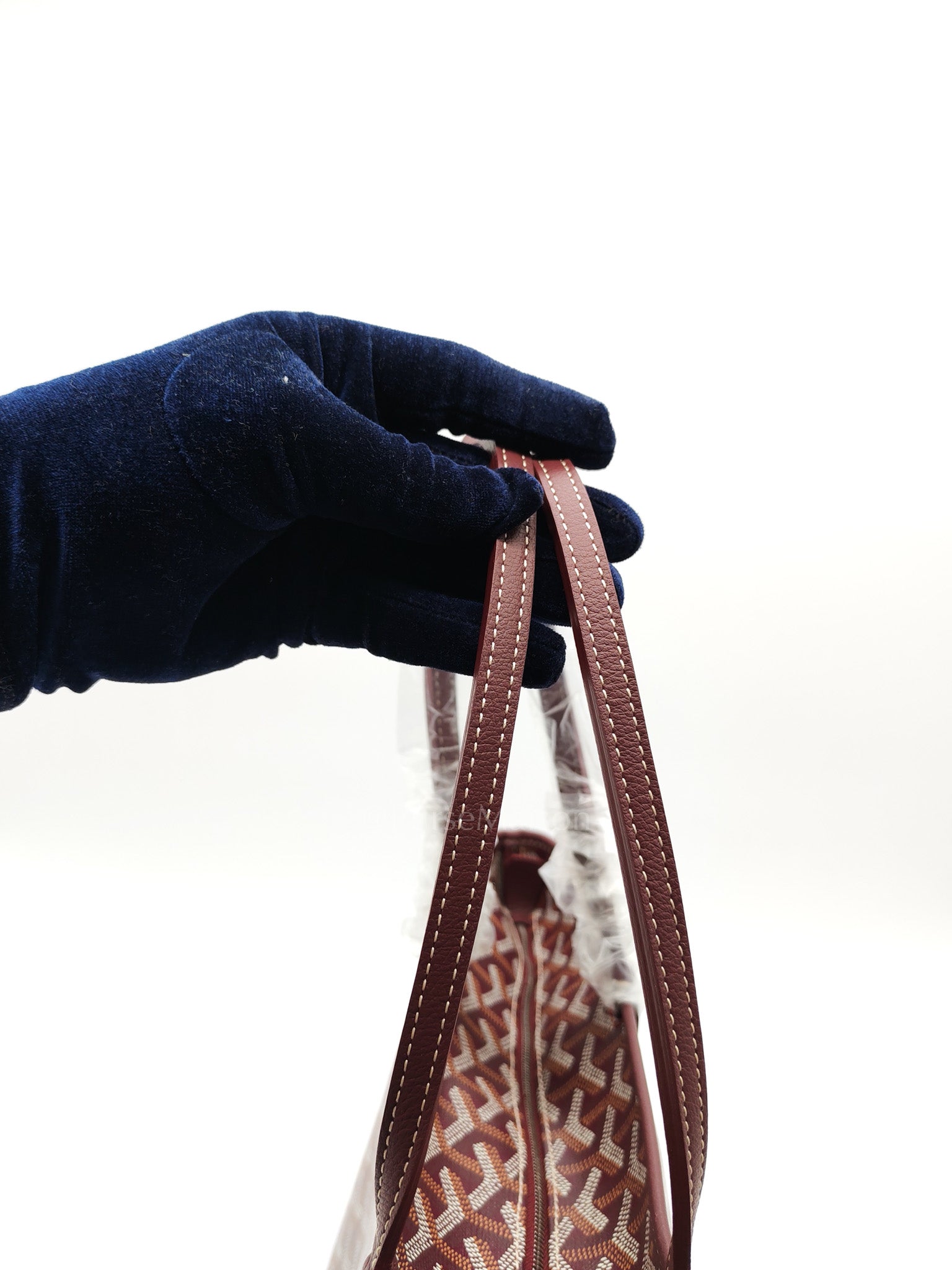 Artois PM in Burgundy (Bordeaux) Goyardine Canvas Tote Bag