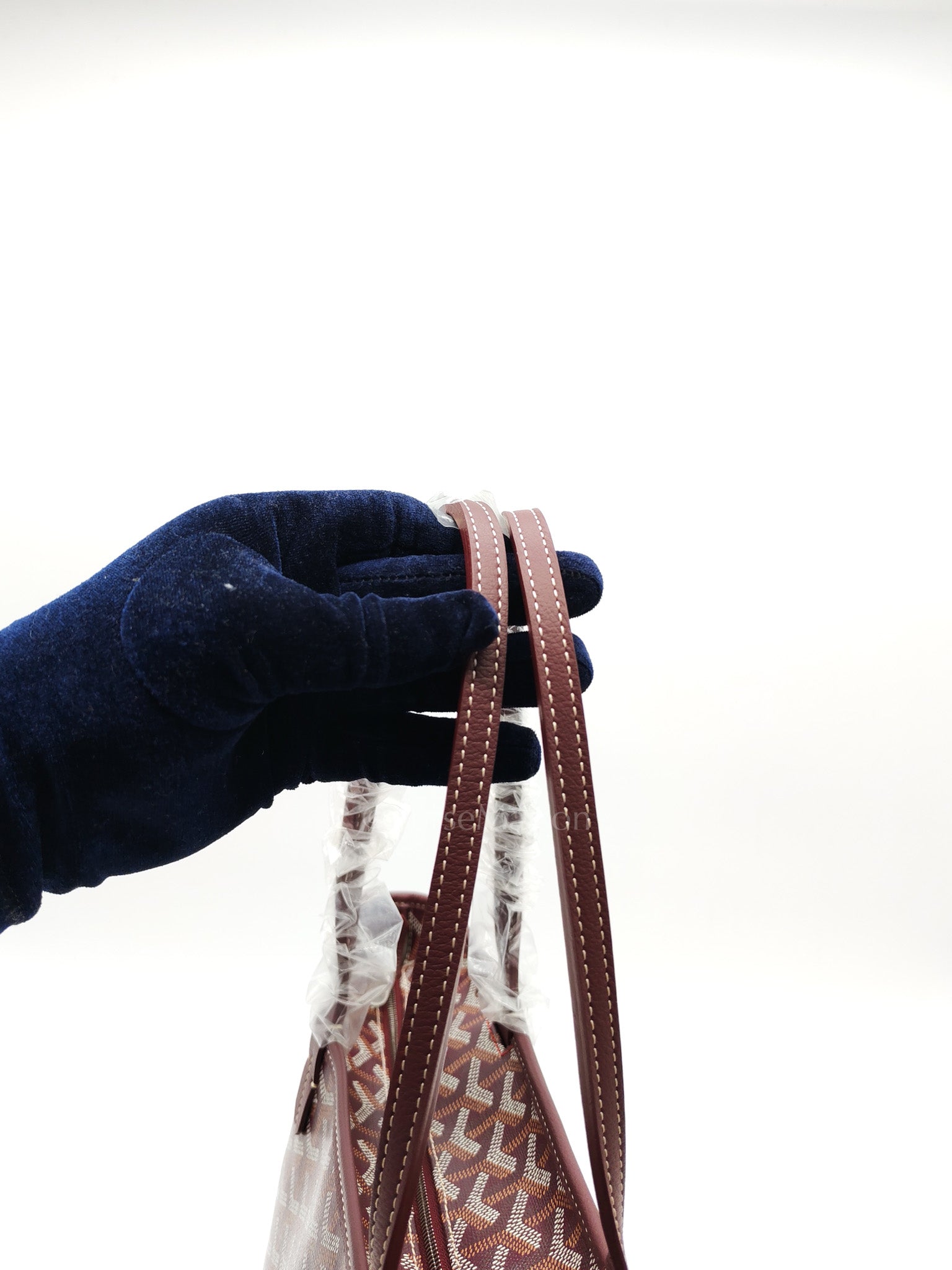 Artois PM in Burgundy (Bordeaux) Goyardine Canvas Tote Bag