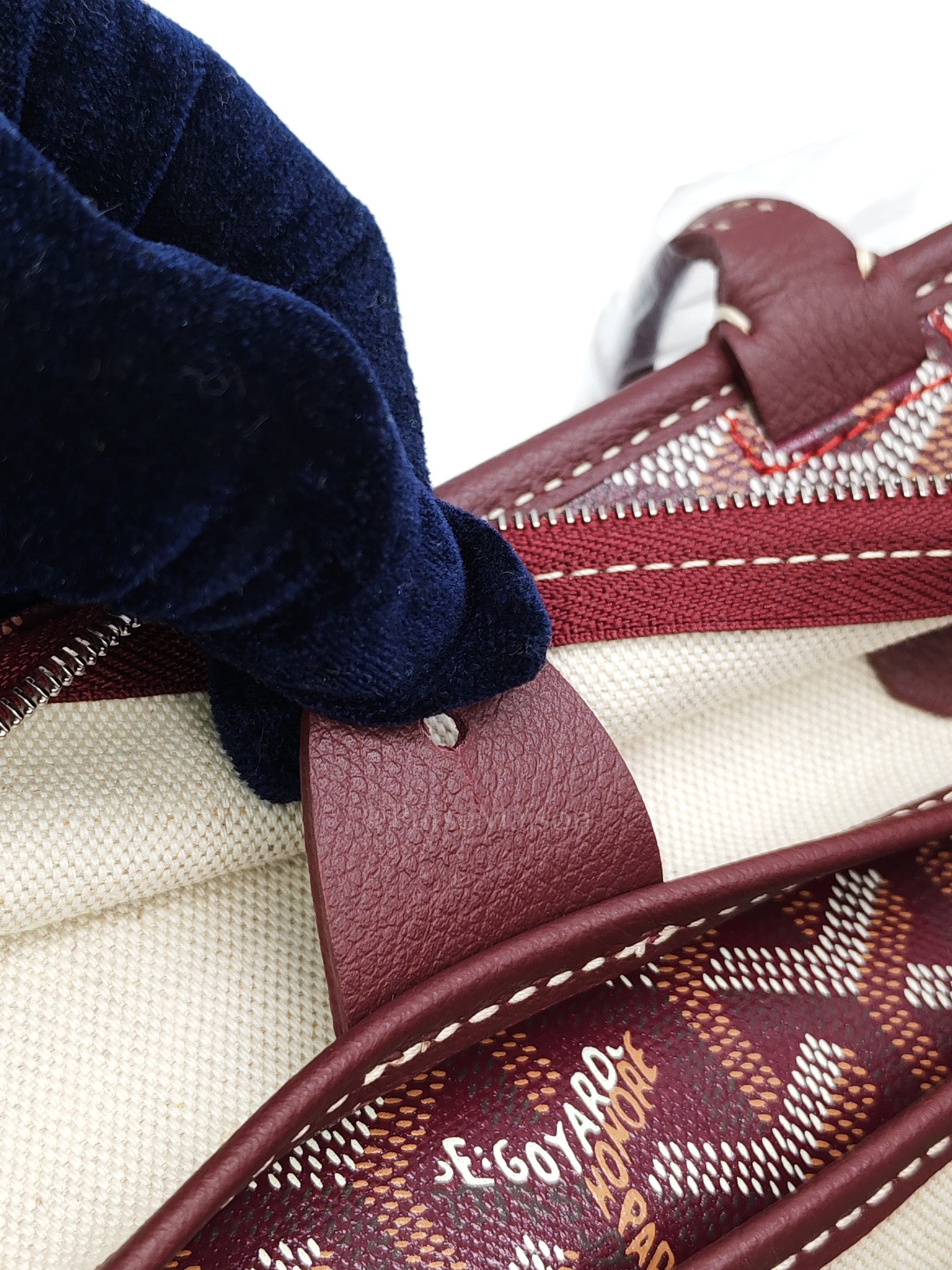 Artois PM in Burgundy (Bordeaux) Goyardine Canvas Tote Bag