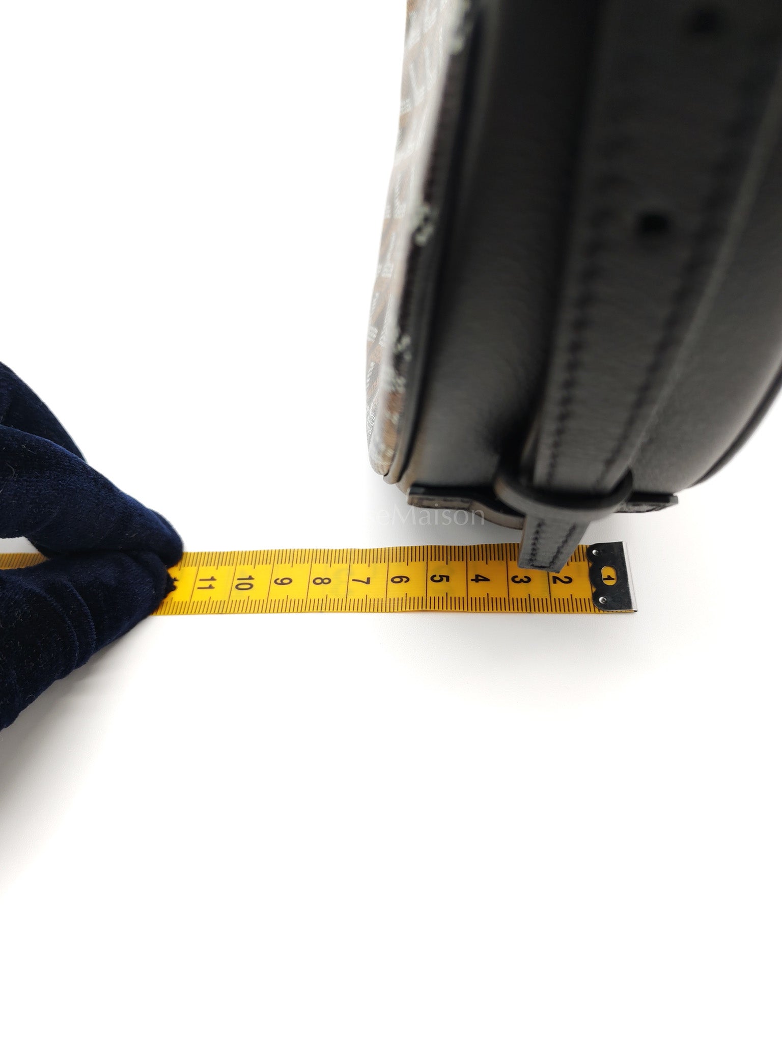 Hirondelle in Black Goyardine Cavas Crossbody Bag