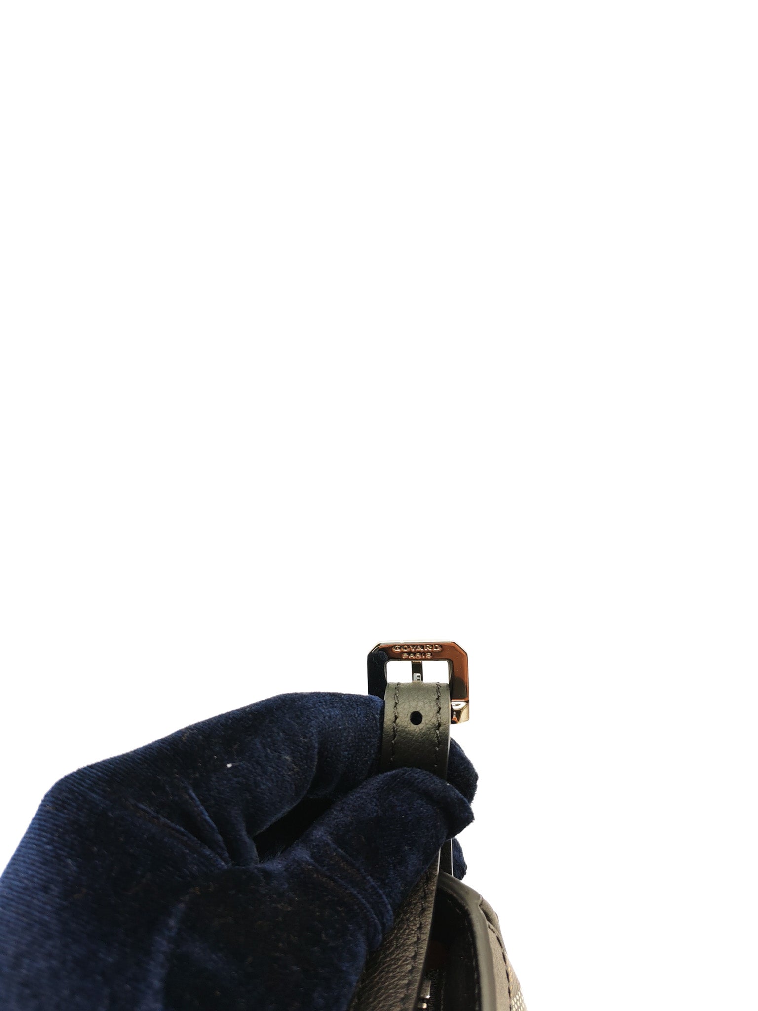 Hirondelle in Black Goyardine Cavas Crossbody Bag