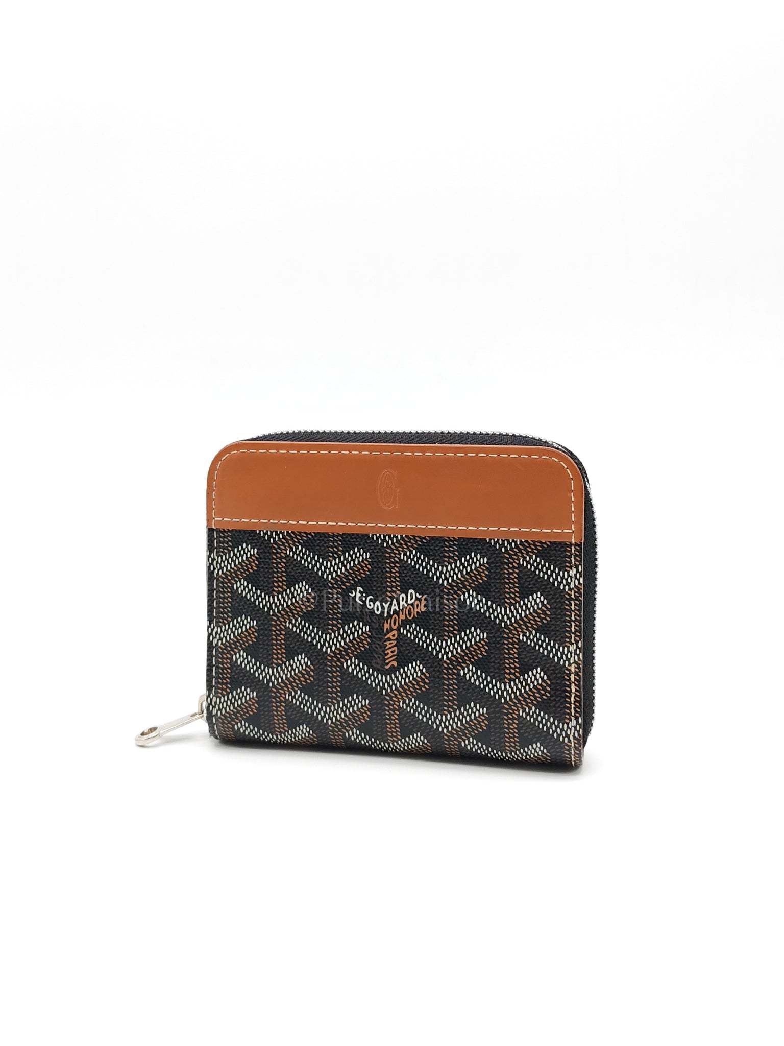 Matignon PM Zip Wallet in Tan Goyardine Canvas