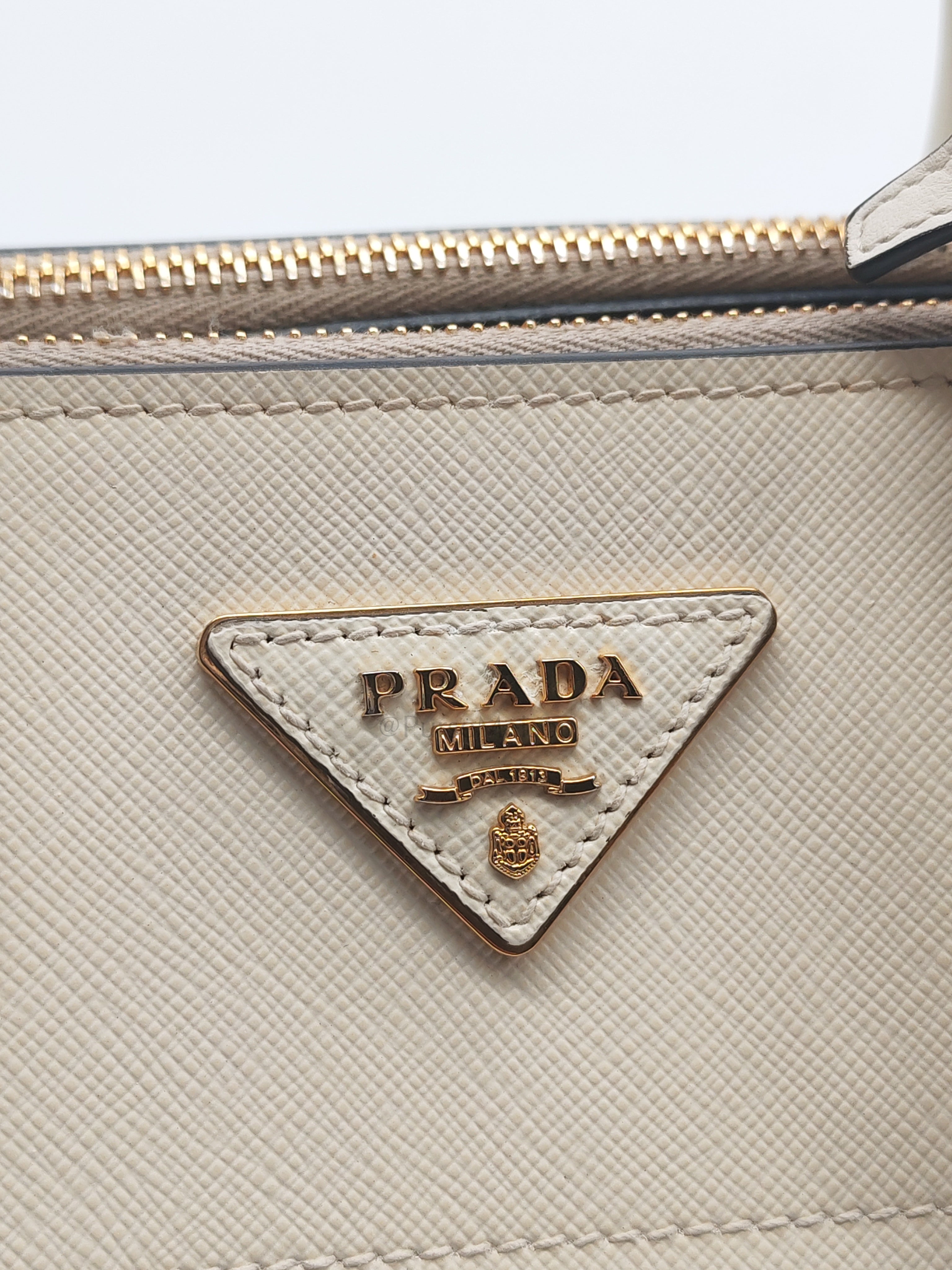 1BA103 Paradigme in Off-White Saffiano City Calfskin Greche Shoulder Bag