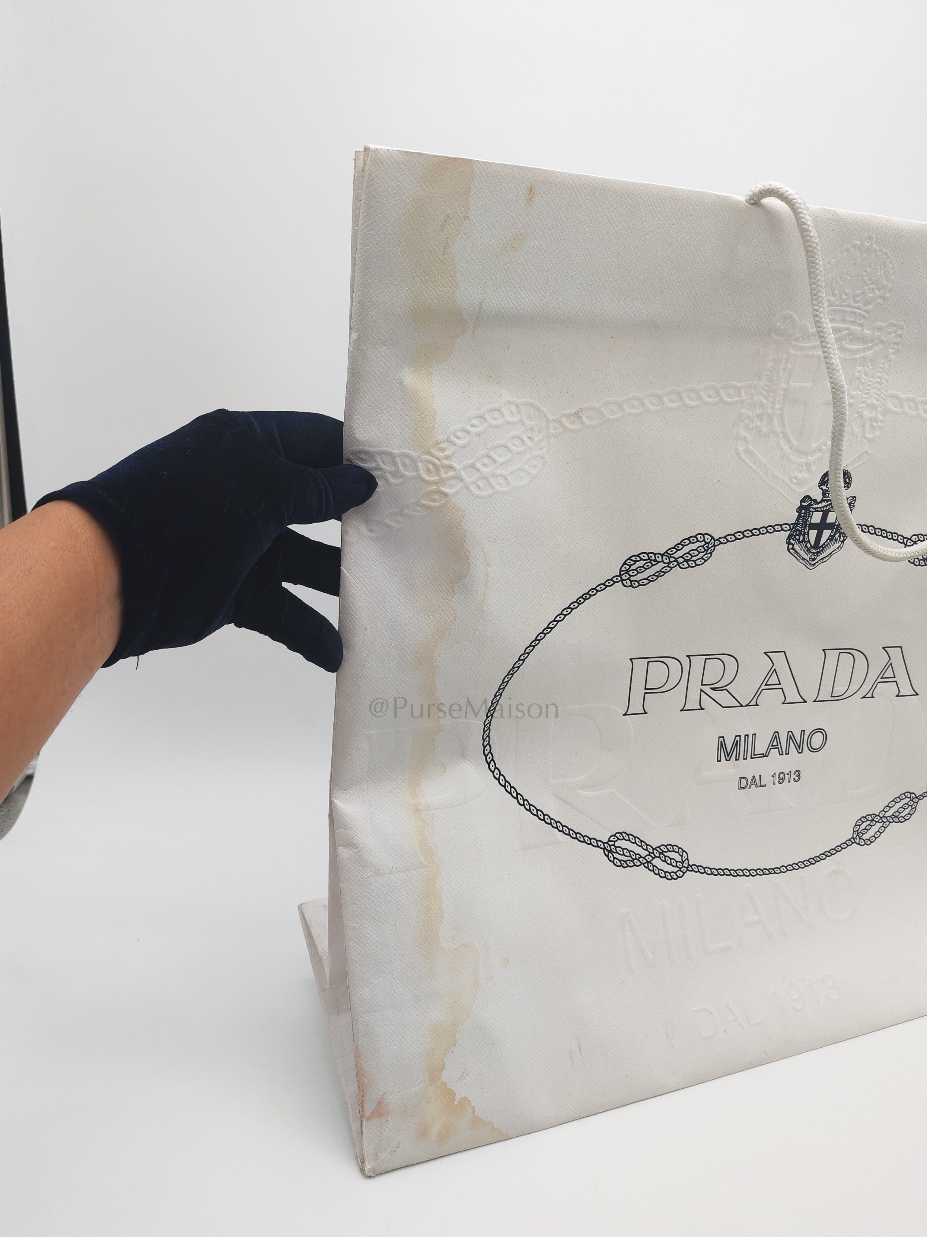 1BA103 Paradigme in Off-White Saffiano City Calfskin Greche Shoulder Bag