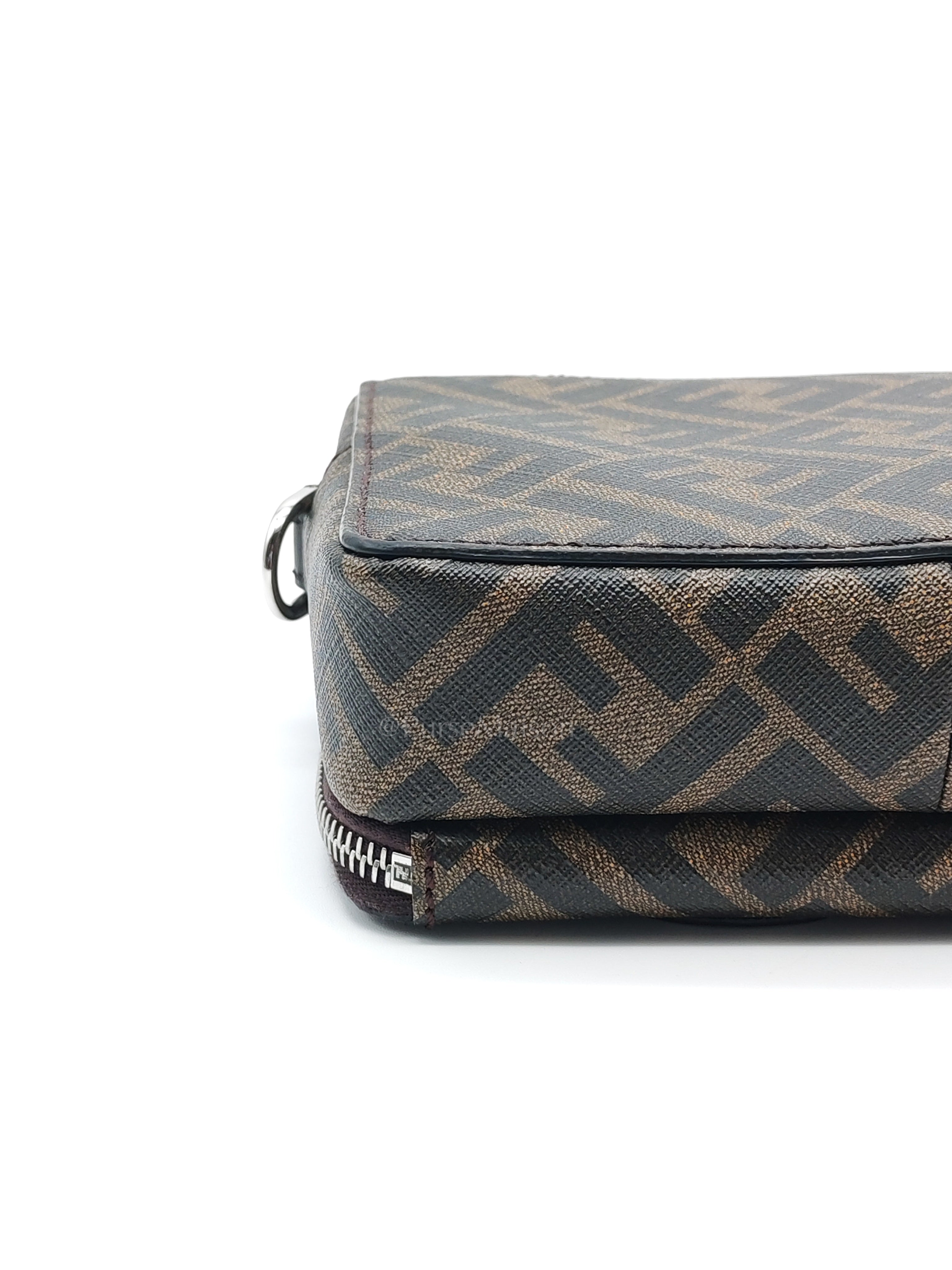 Monogram Camera Case in Woven Canvas Crossbody Bag