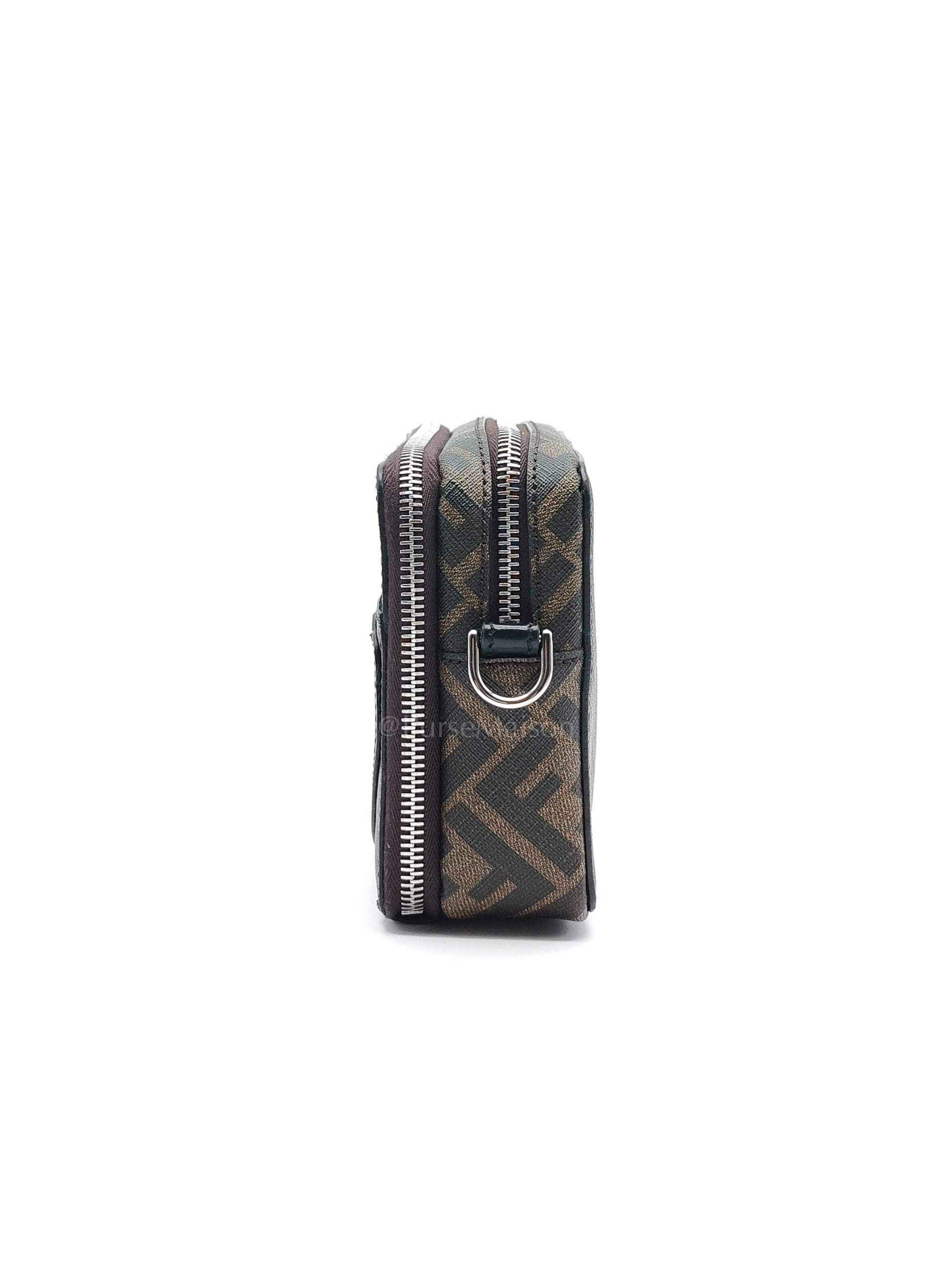 Monogram Camera Case in Woven Canvas Crossbody Bag