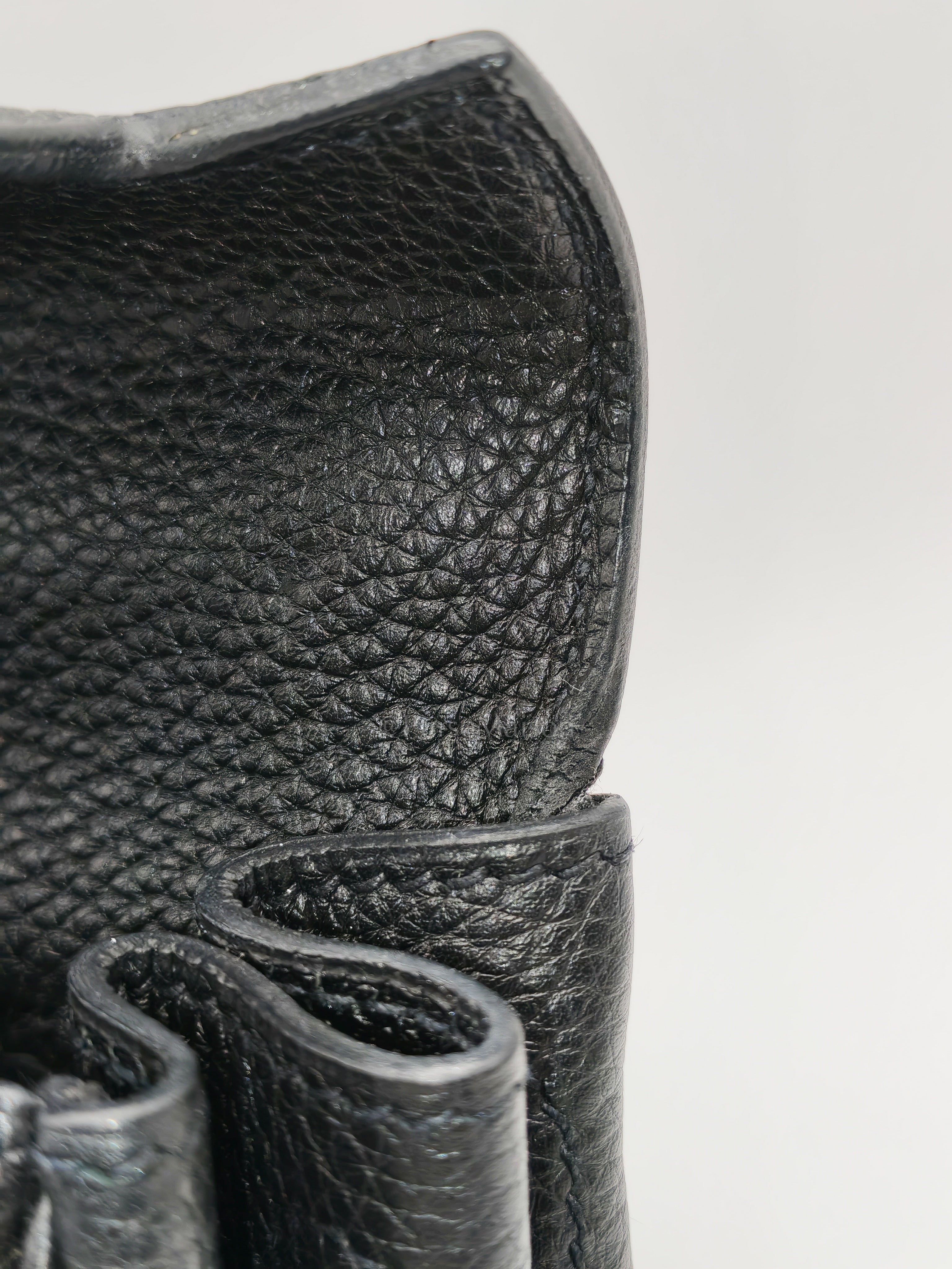Kelly 28 Retourne in Black Togo Leather & Gold Hardware Stamp Square M (2009)