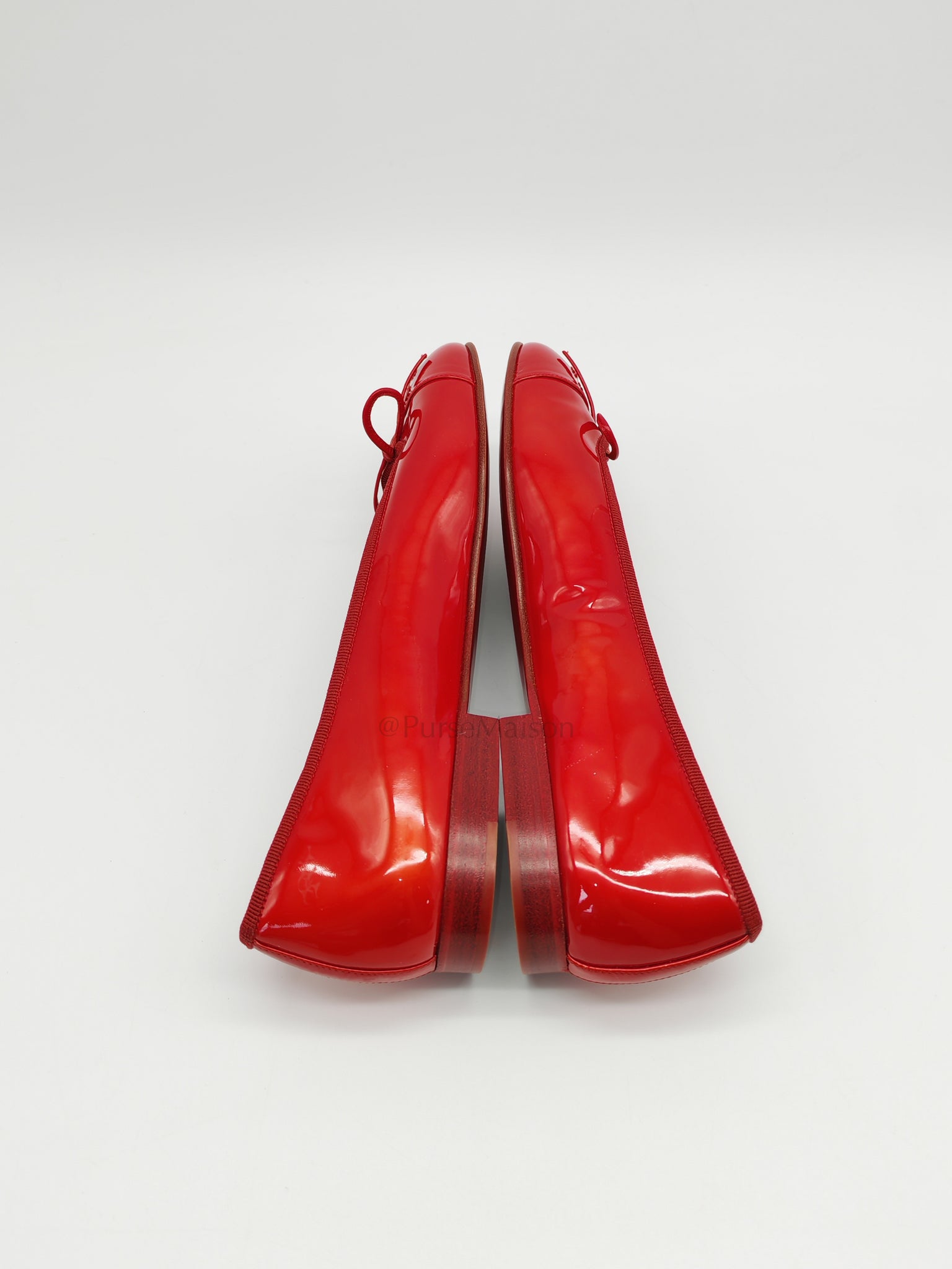 Ballet Flats Red Patent Leather Size 38EU (24cm)