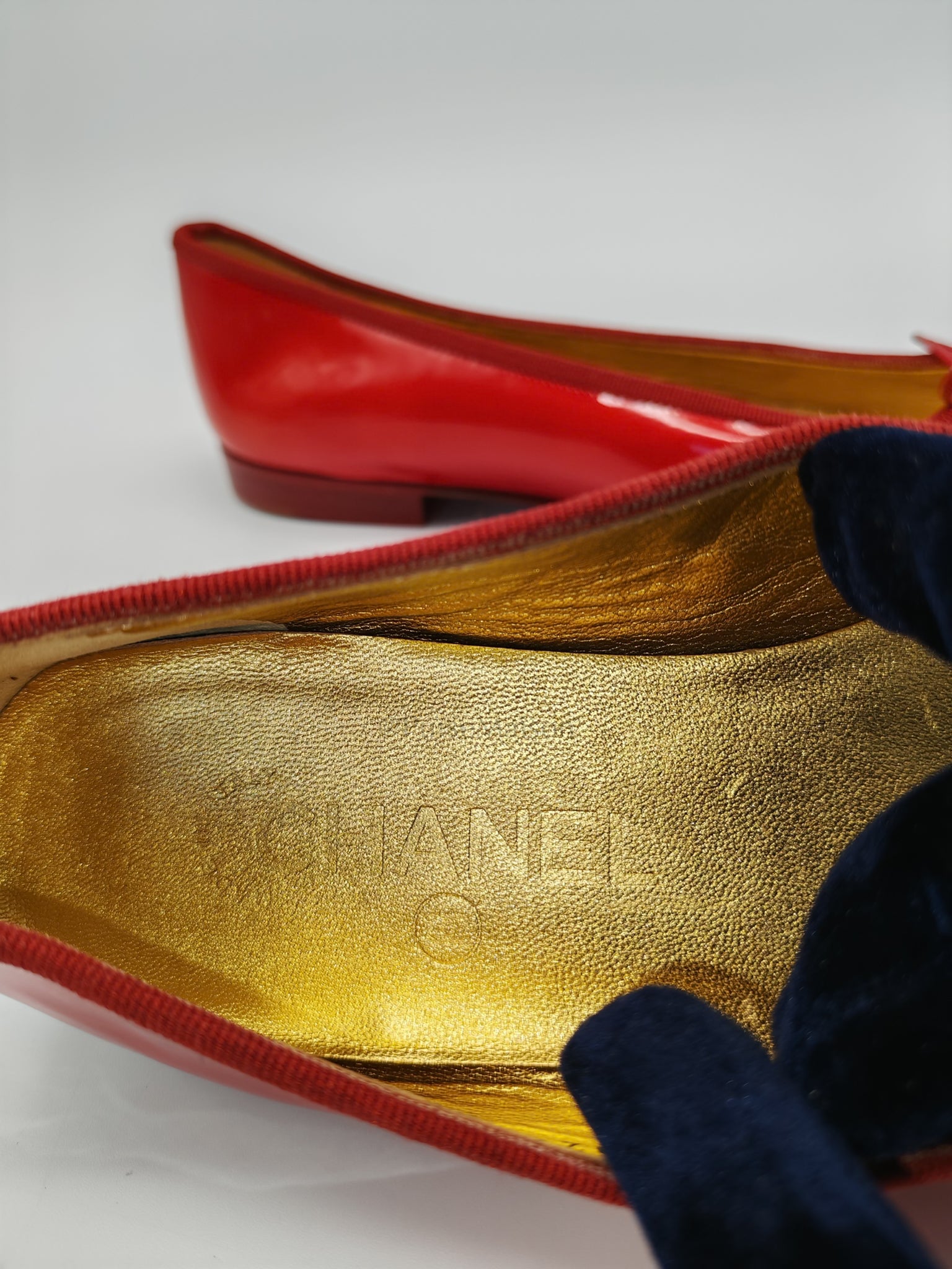 Ballet Flats Red Patent Leather Size 38EU (24cm)