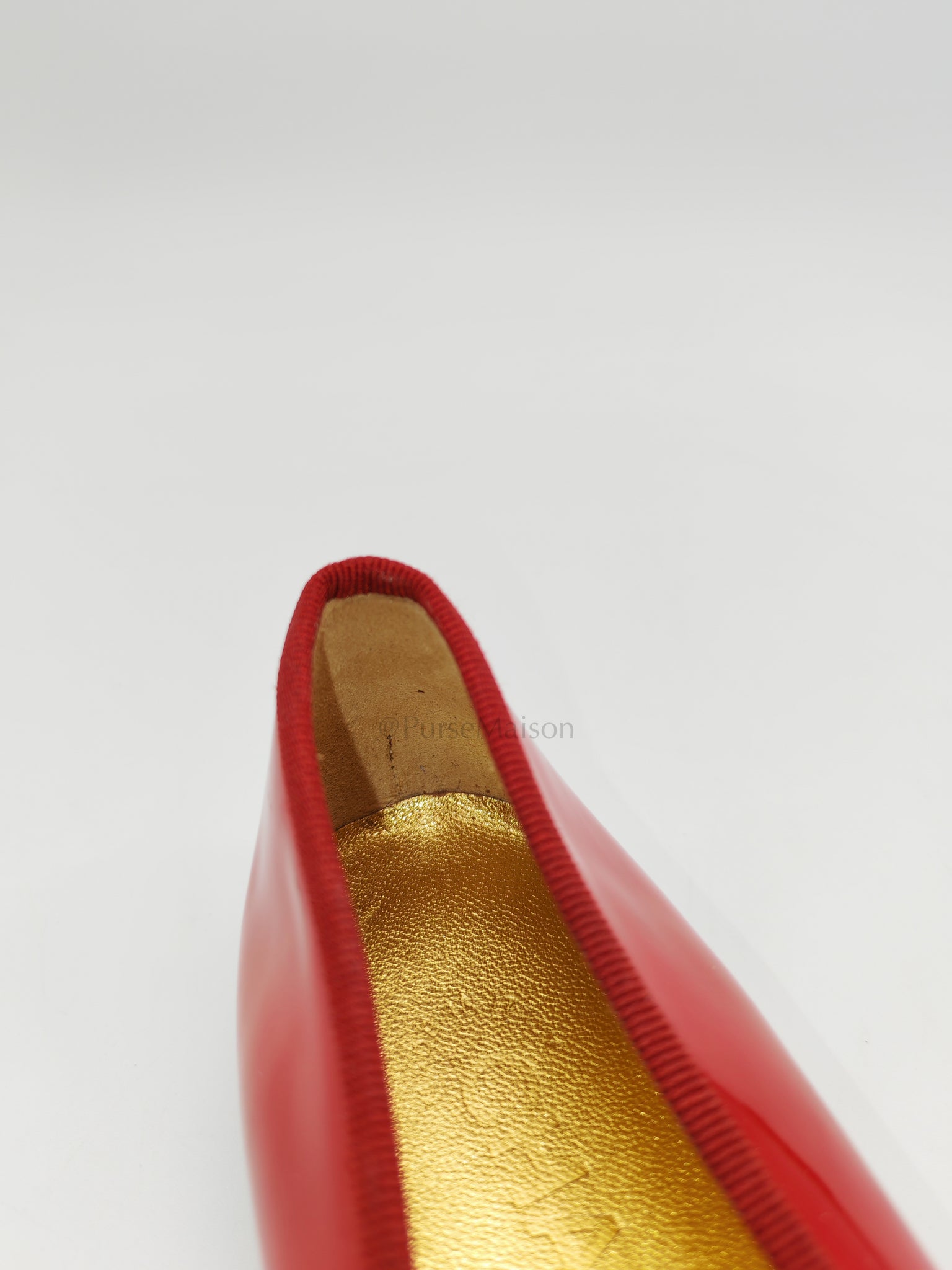 Ballet Flats Red Patent Leather Size 38EU (24cm)