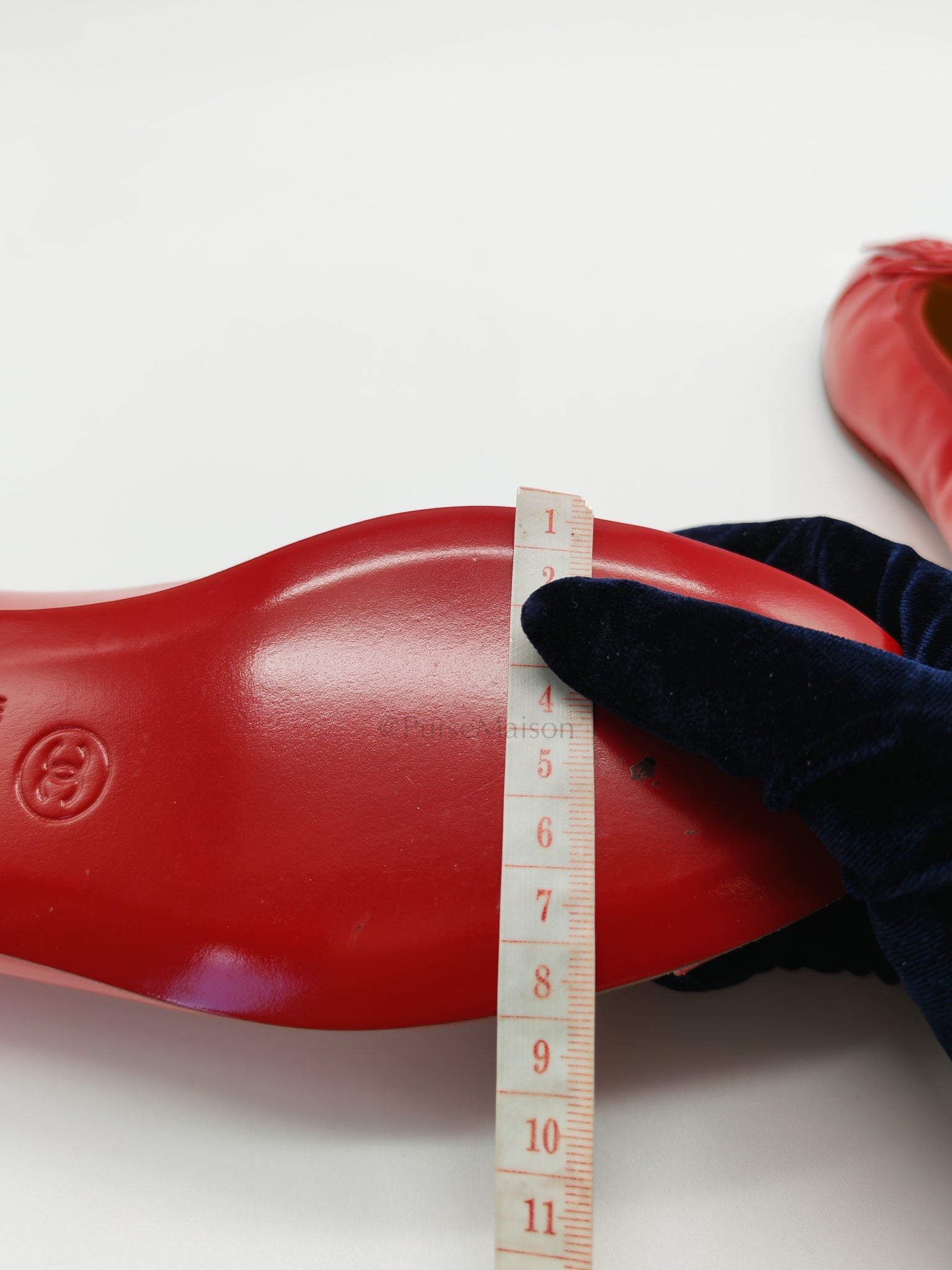 Ballet Flats Red Patent Leather Size 38EU (24cm)