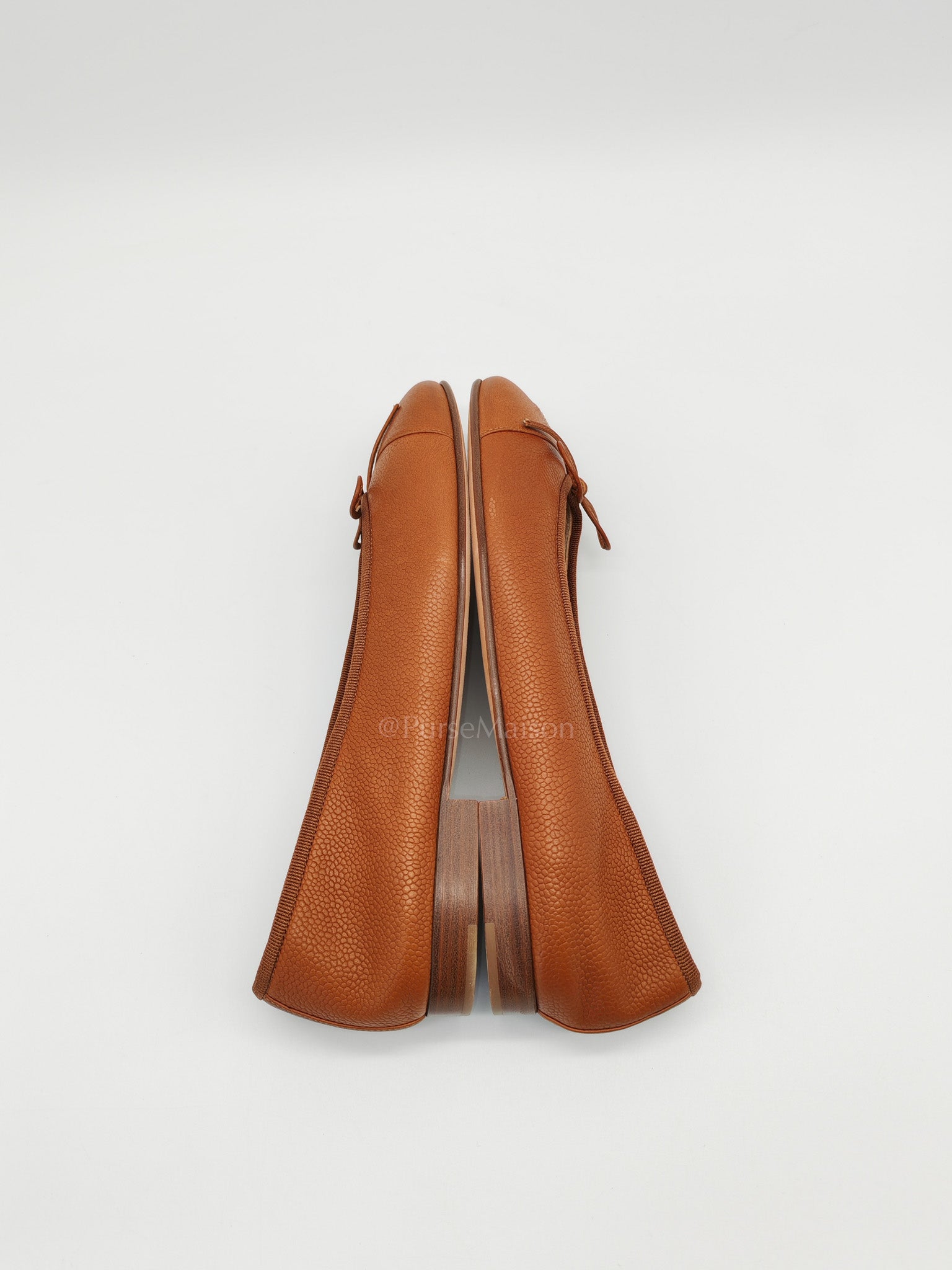 Ballet Flats in Brown CC Logo Cap Toe Size 37.5 EU (23.5cm)
