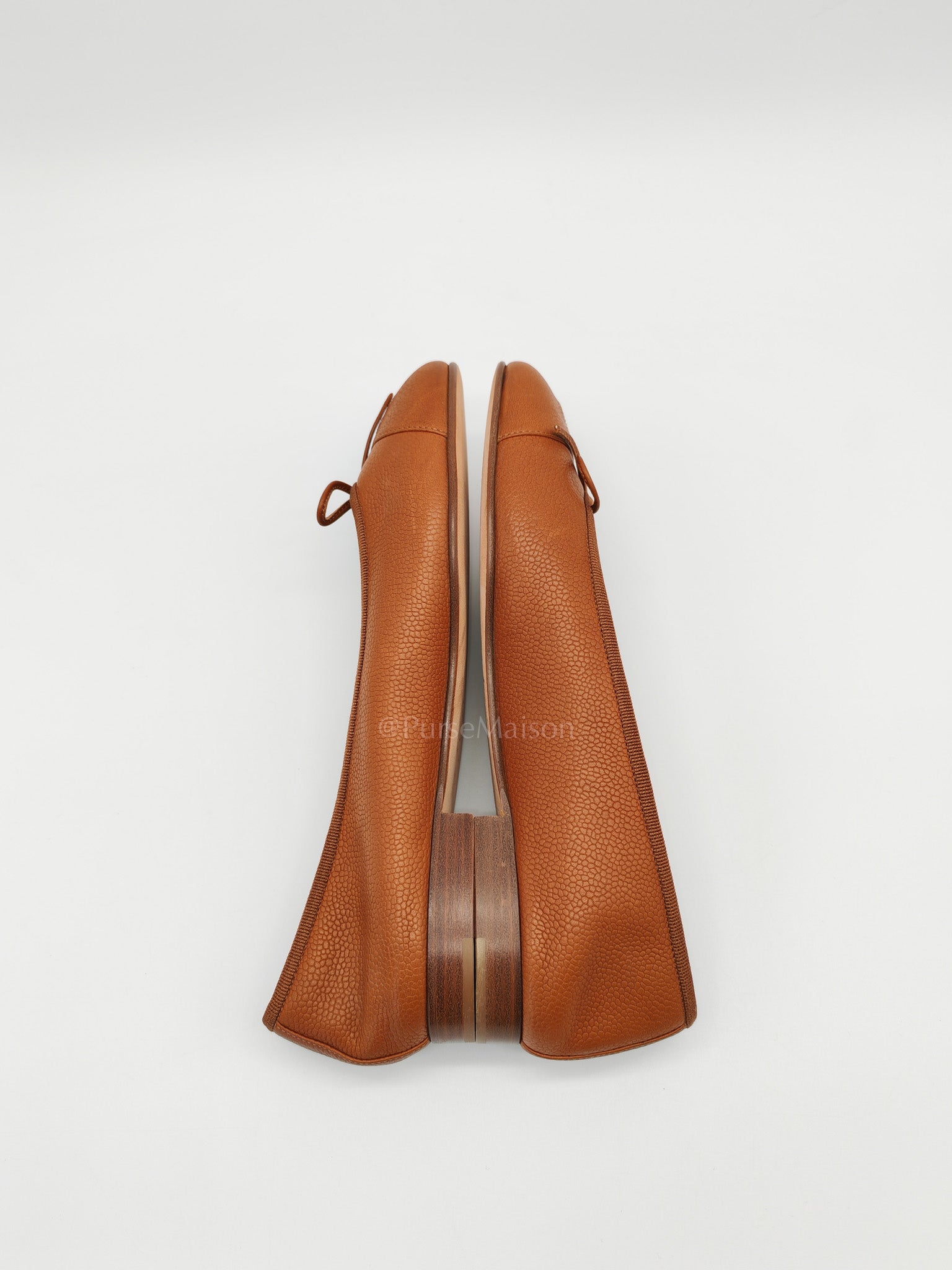 Ballet Flats in Brown CC Logo Cap Toe Size 37.5 EU (23.5cm)