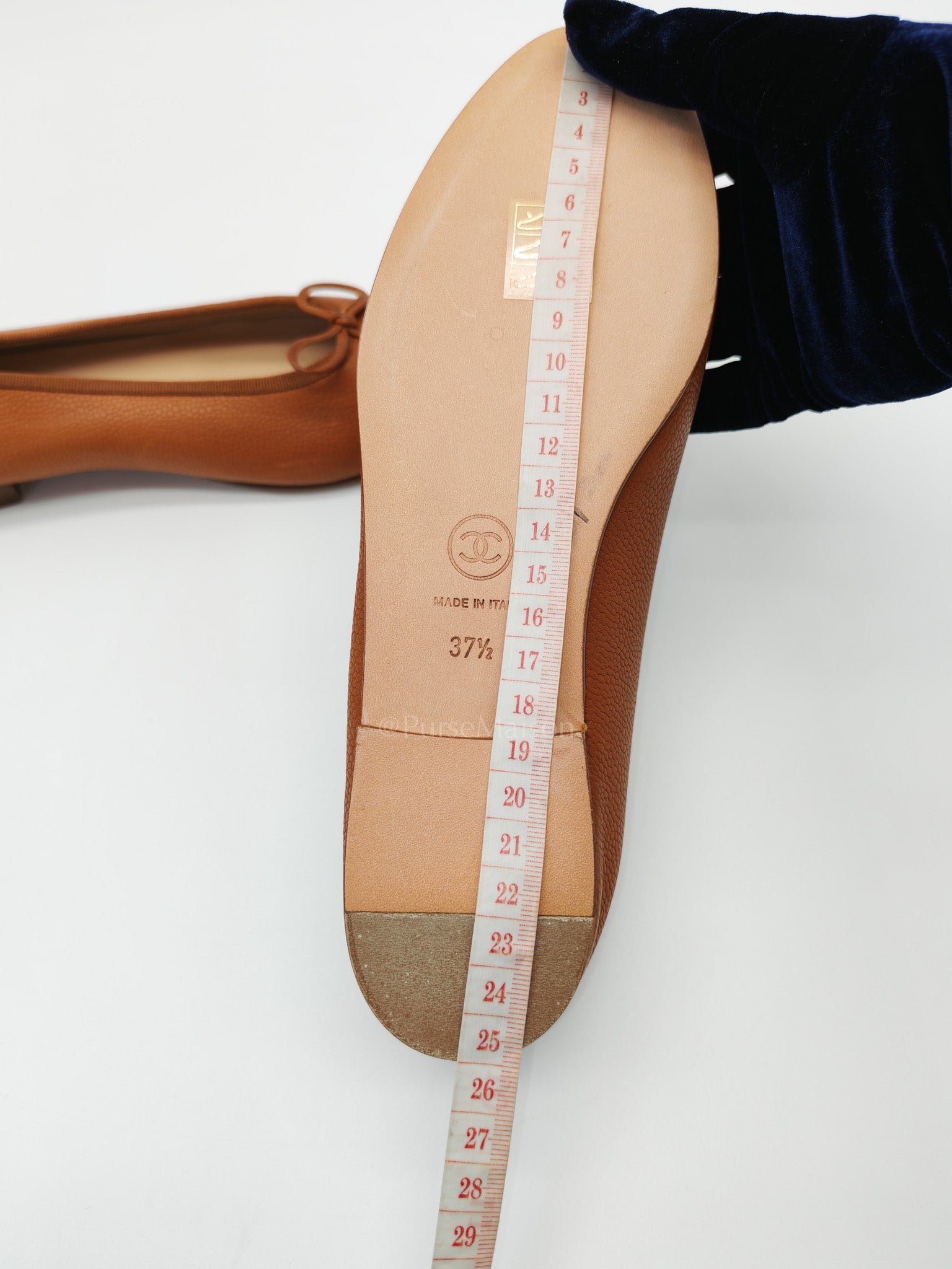 Ballet Flats in Brown CC Logo Cap Toe Size 37.5 EU (23.5cm)