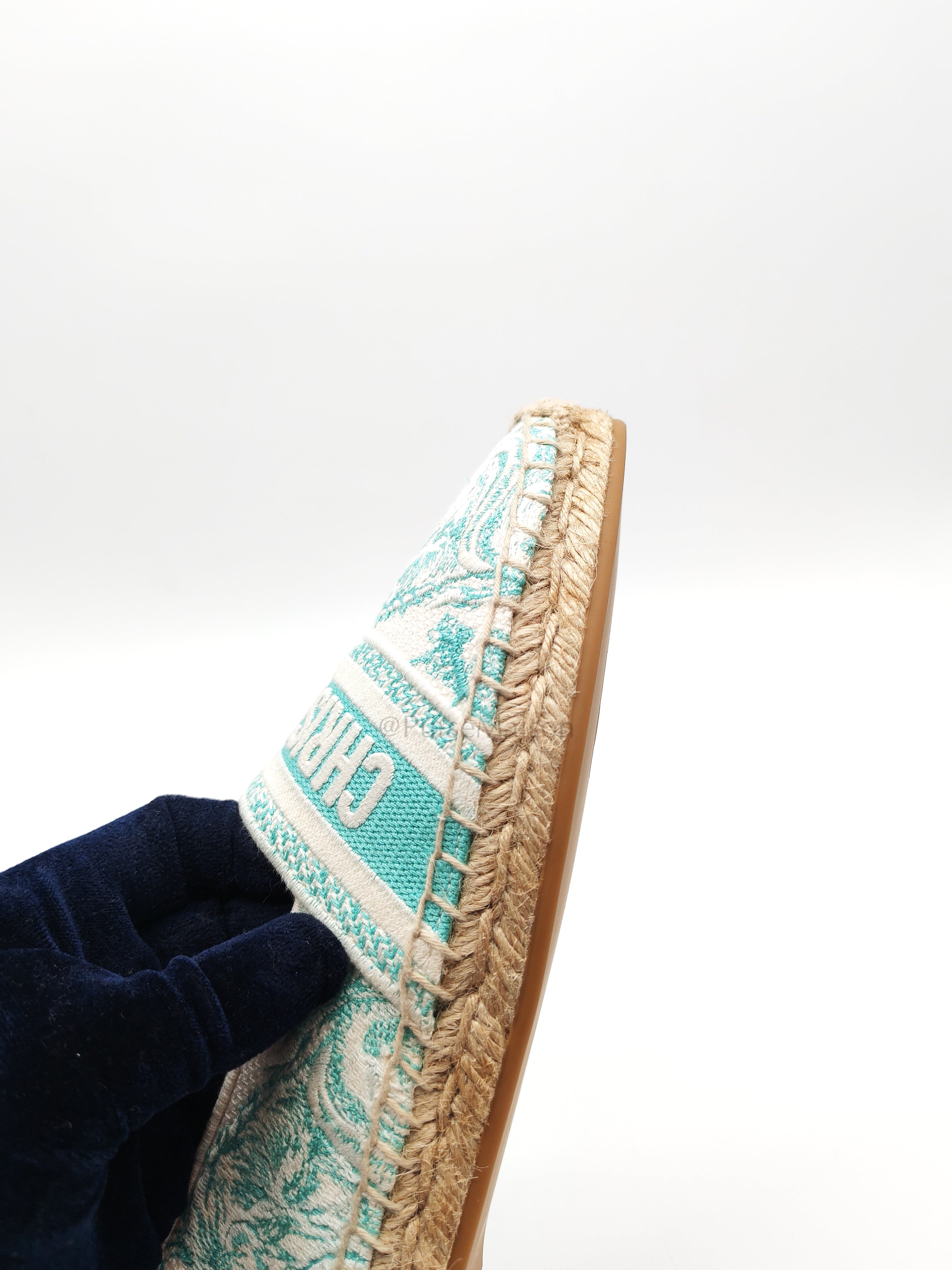 Granville Aquamarina Espadrille Shoes Size 41EU (26cm)