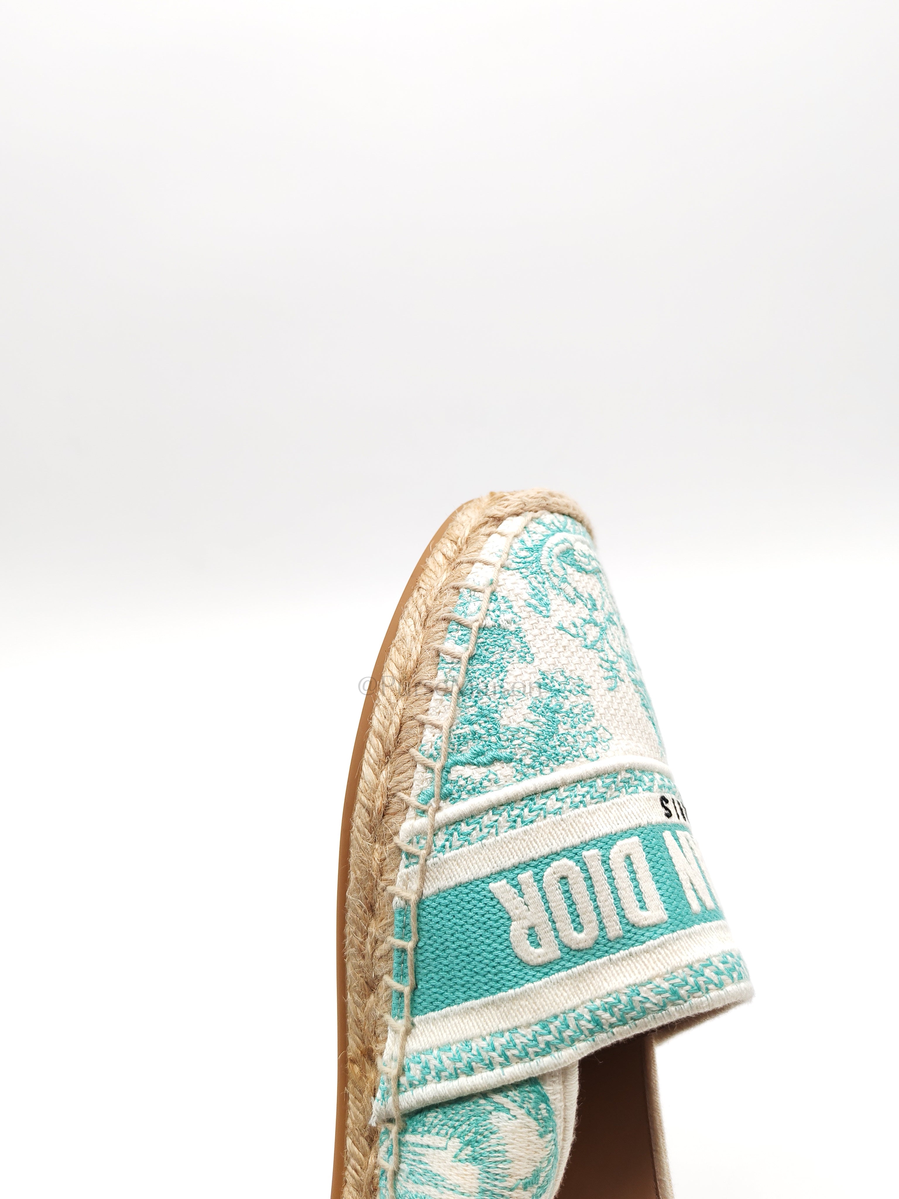 Granville Aquamarina Espadrille Shoes Size 41EU (26cm)