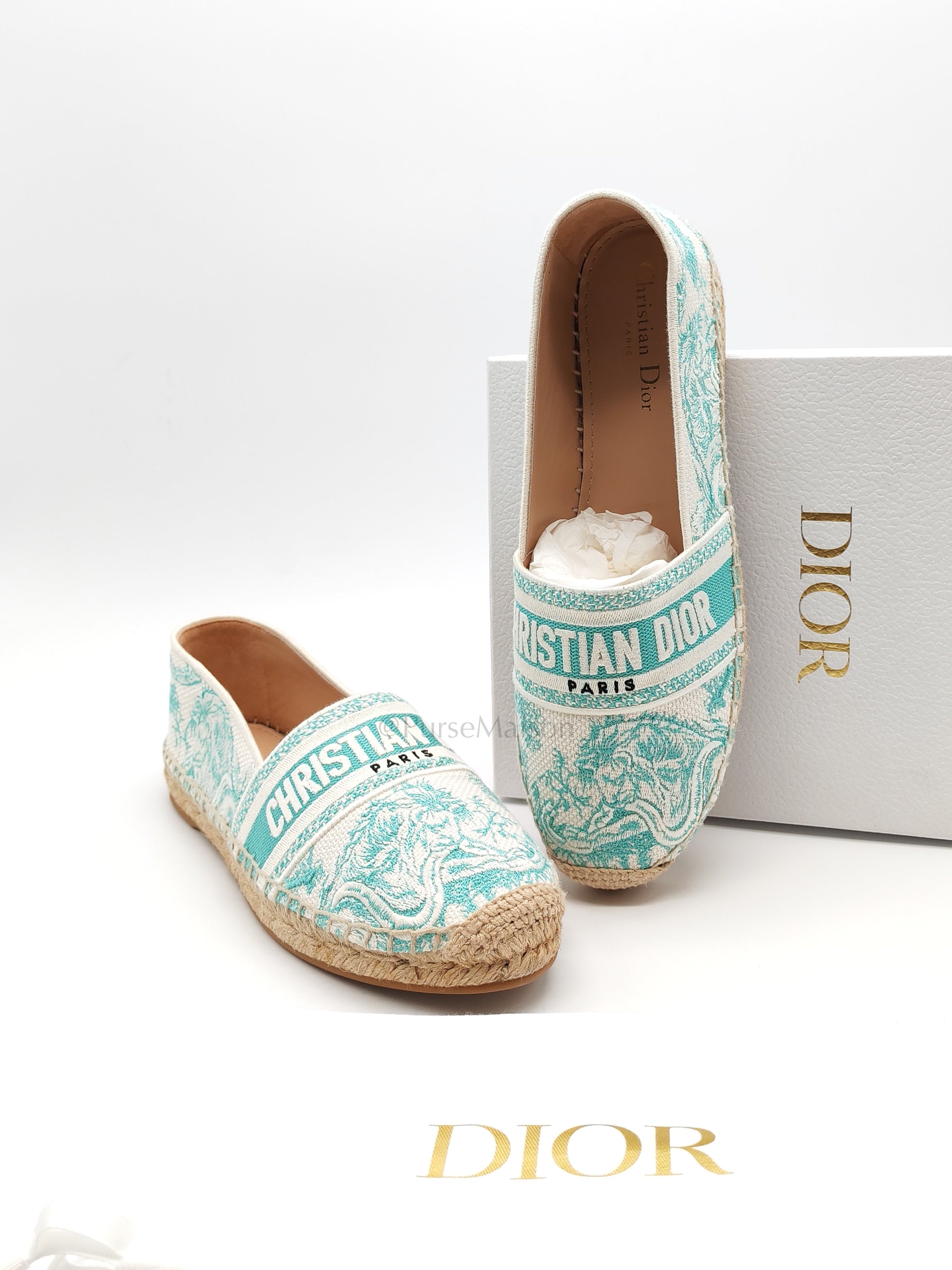Granville Aquamarina Espadrille Shoes Size 41EU (26cm)