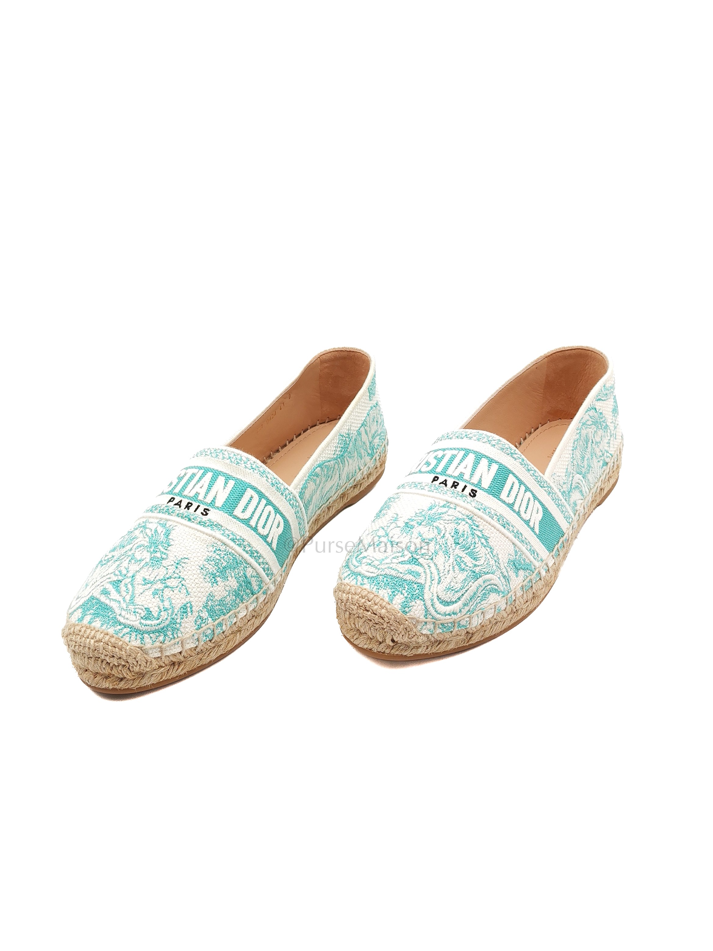 Granville Aquamarina Espadrille Shoes Size 41EU (26cm)