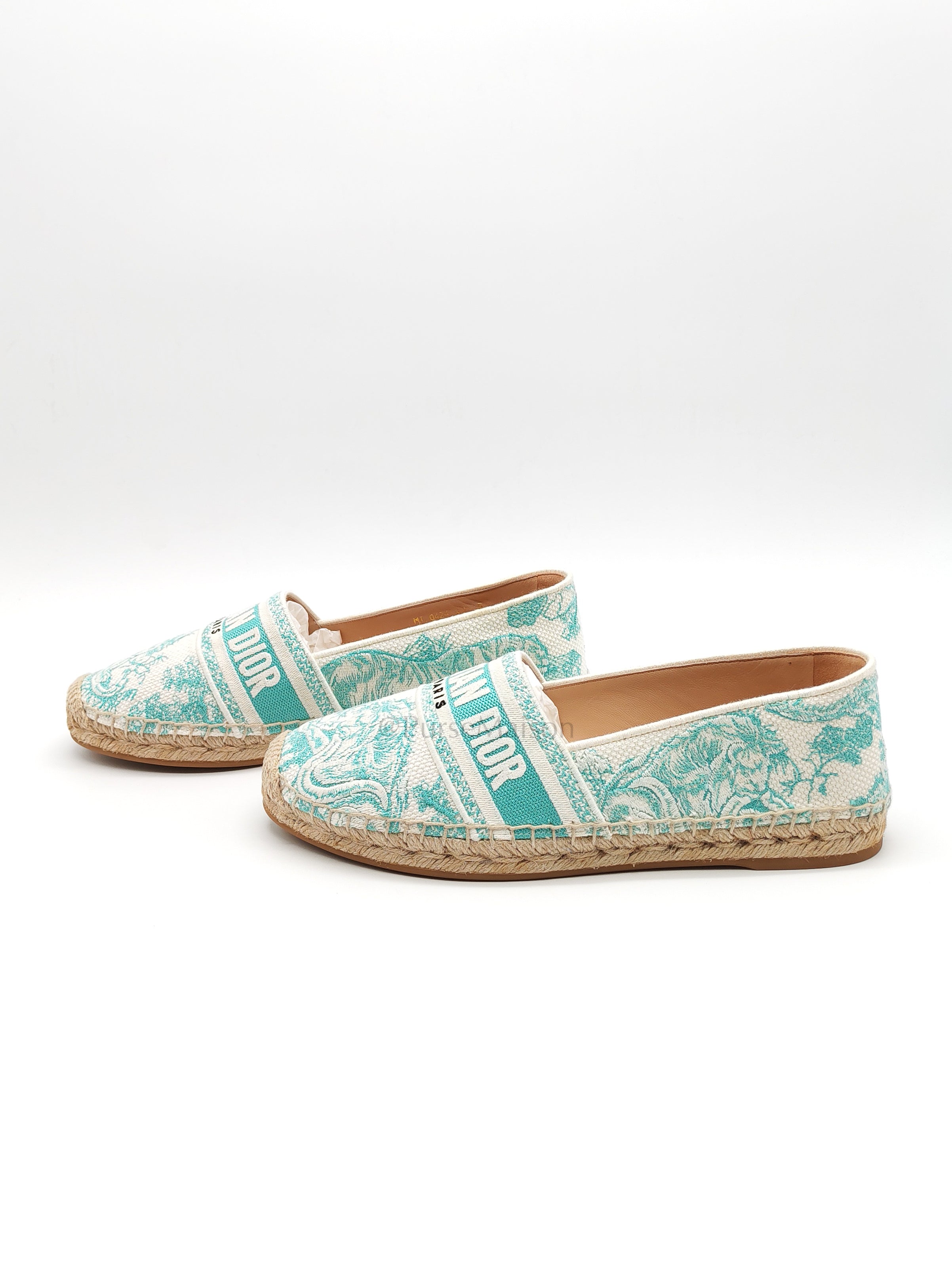 Granville Aquamarina Espadrille Shoes Size 41EU (26cm)