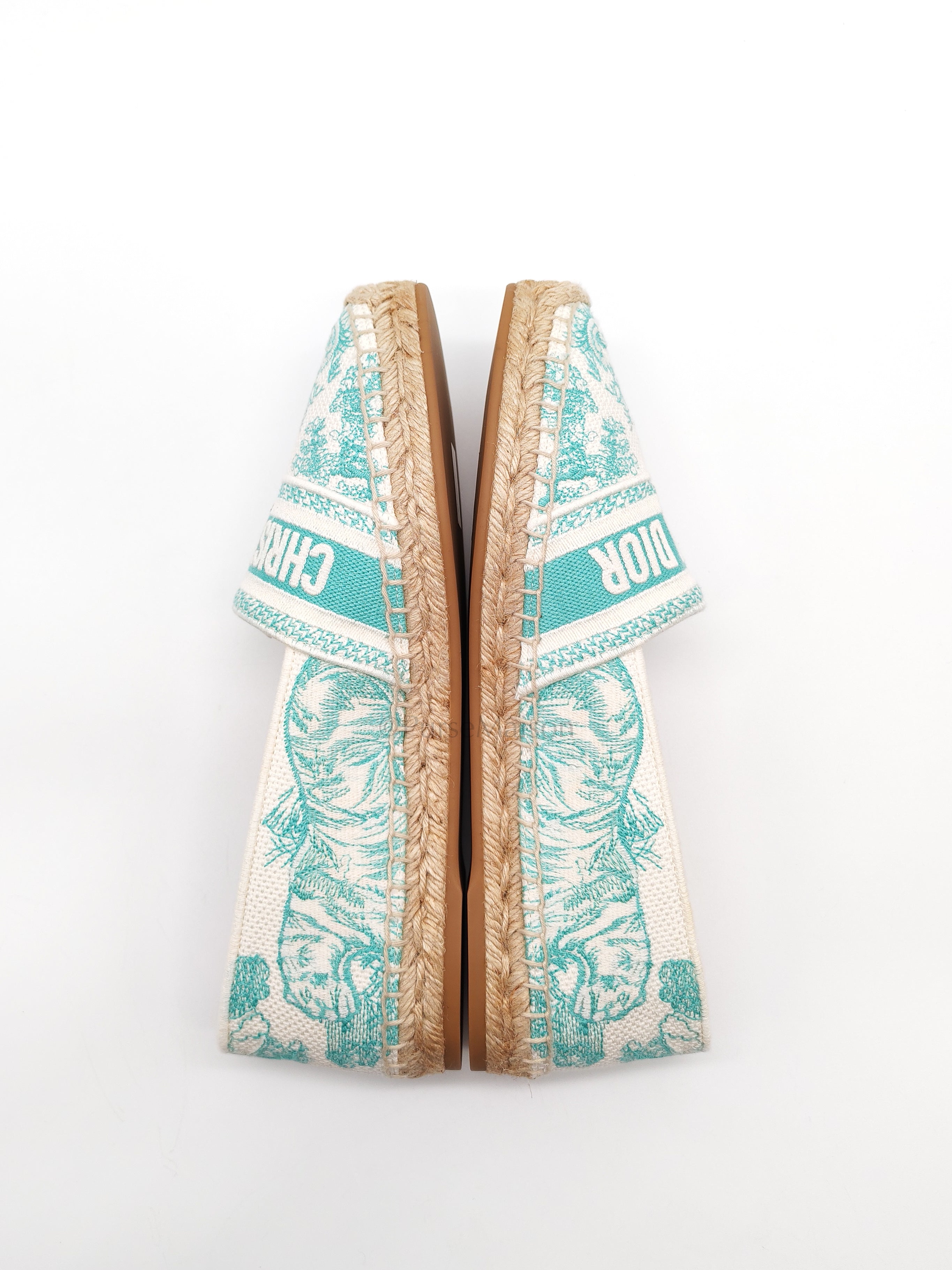 Granville Aquamarina Espadrille Shoes Size 41EU (26cm)