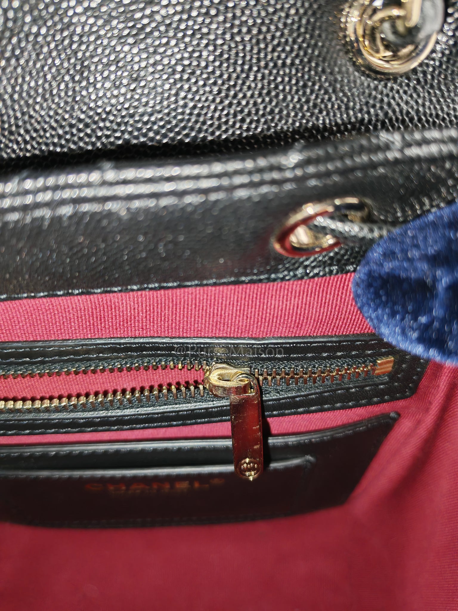 Urban Spirit Backpack in Black Quilted Caviar Leather & Light Gold Hardware Microchip