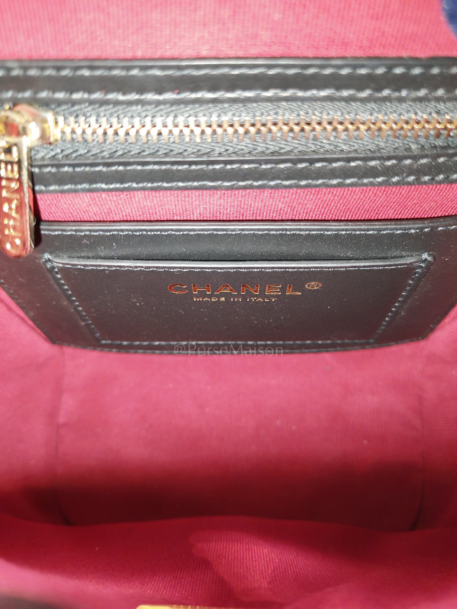 Urban Spirit Backpack in Black Quilted Caviar Leather & Light Gold Hardware Microchip