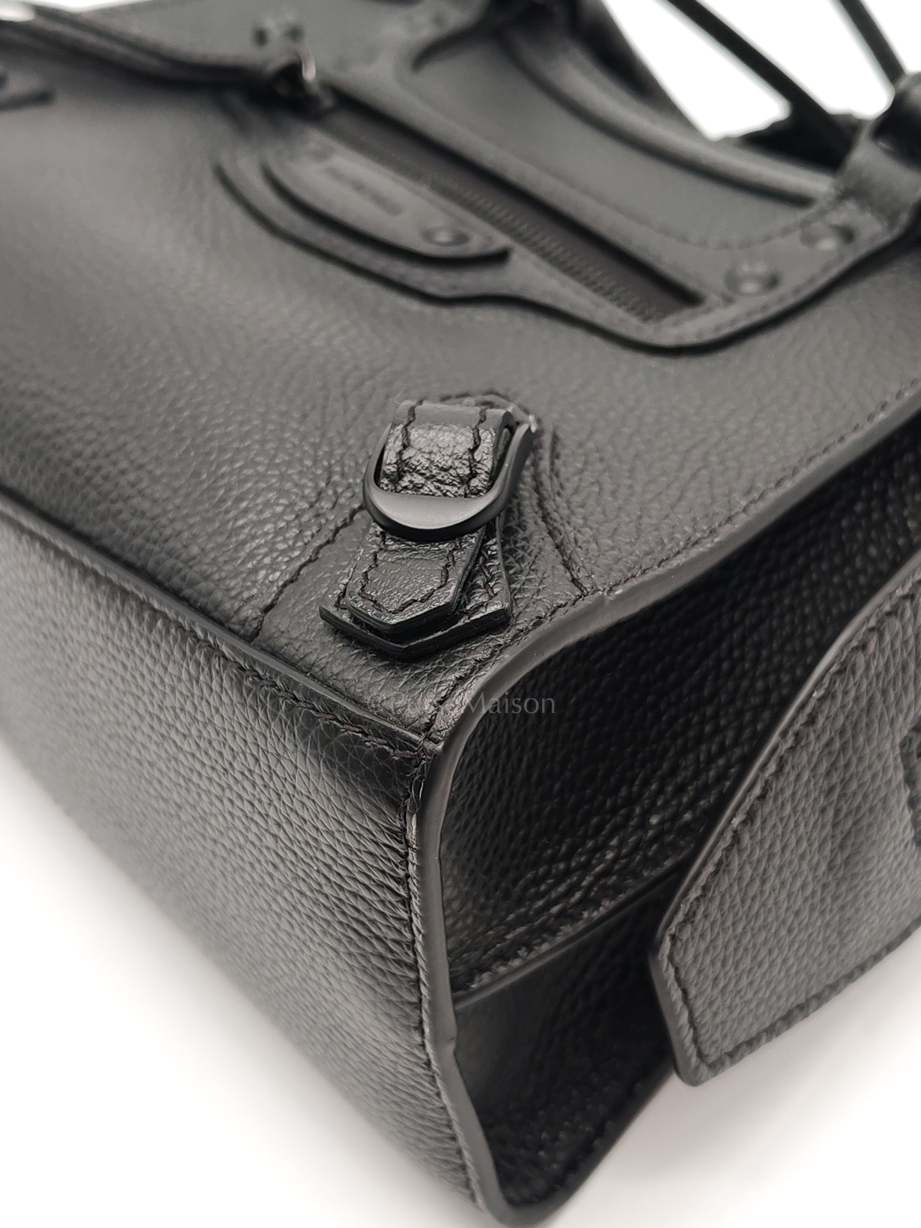 Neo Classic City Bag Mini in Black Grained Calfskin Leather