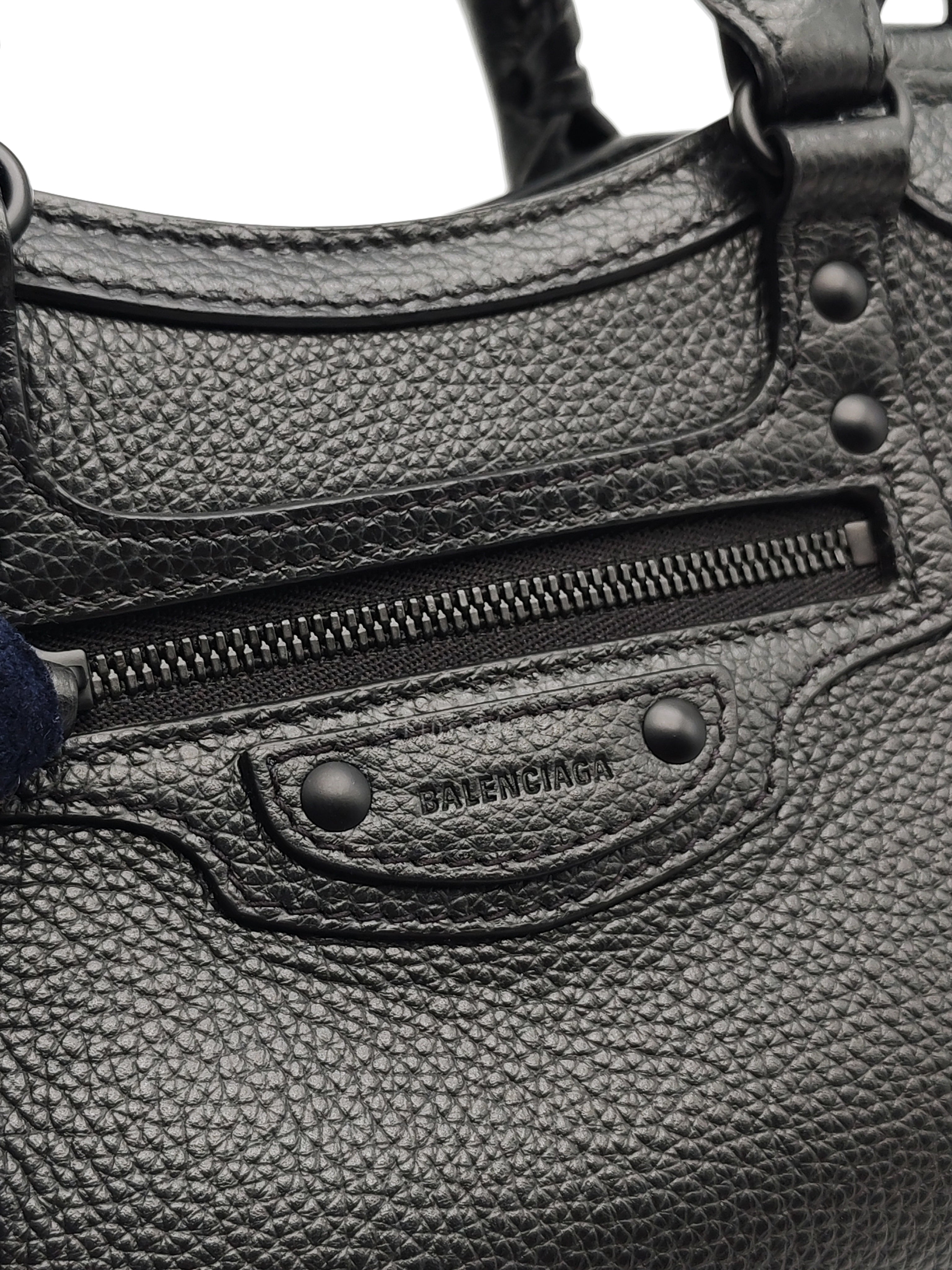 Neo Classic City Bag Mini in Black Grained Calfskin Leather