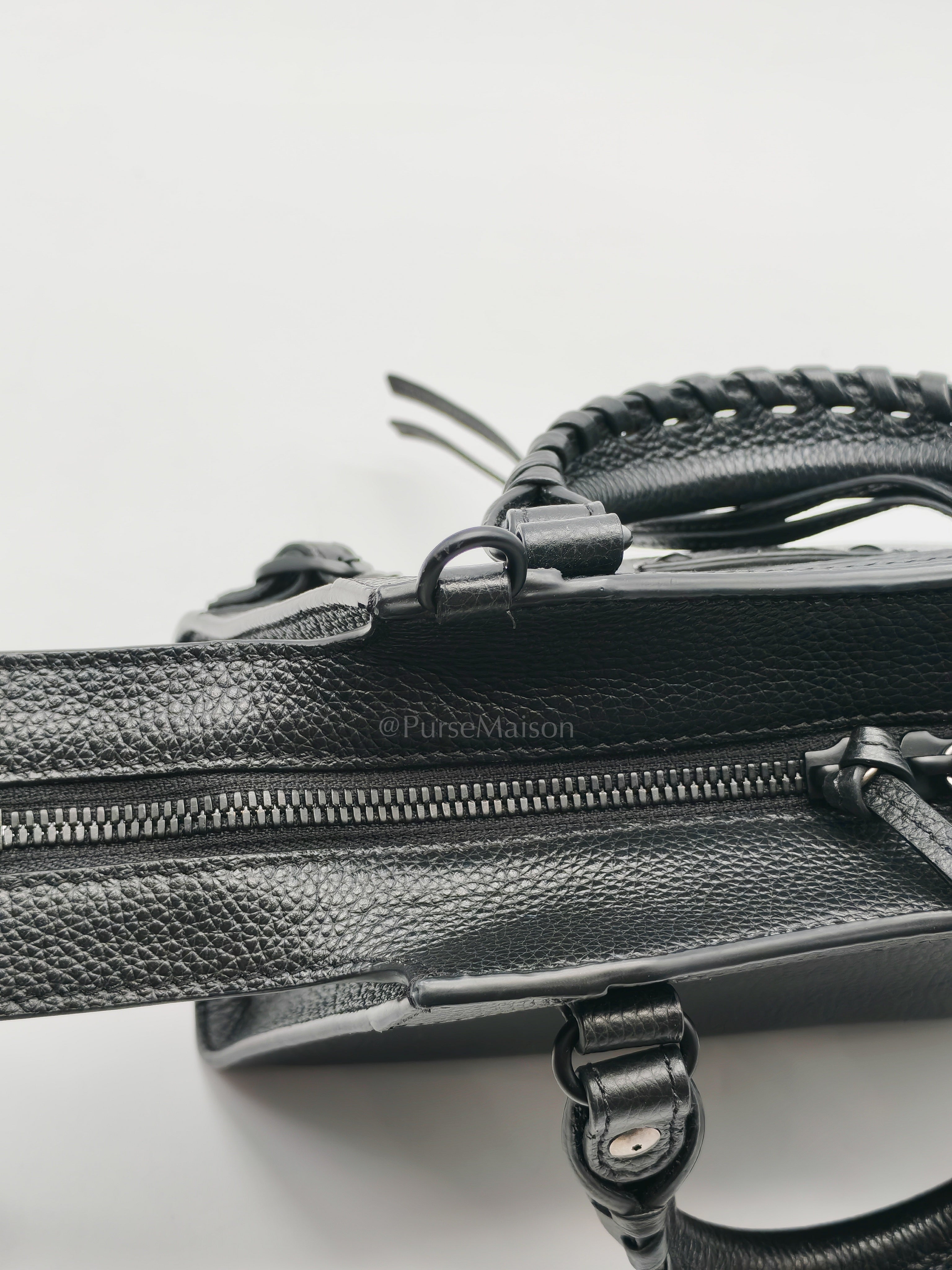 Neo Classic City Bag Mini in Black Grained Calfskin Leather