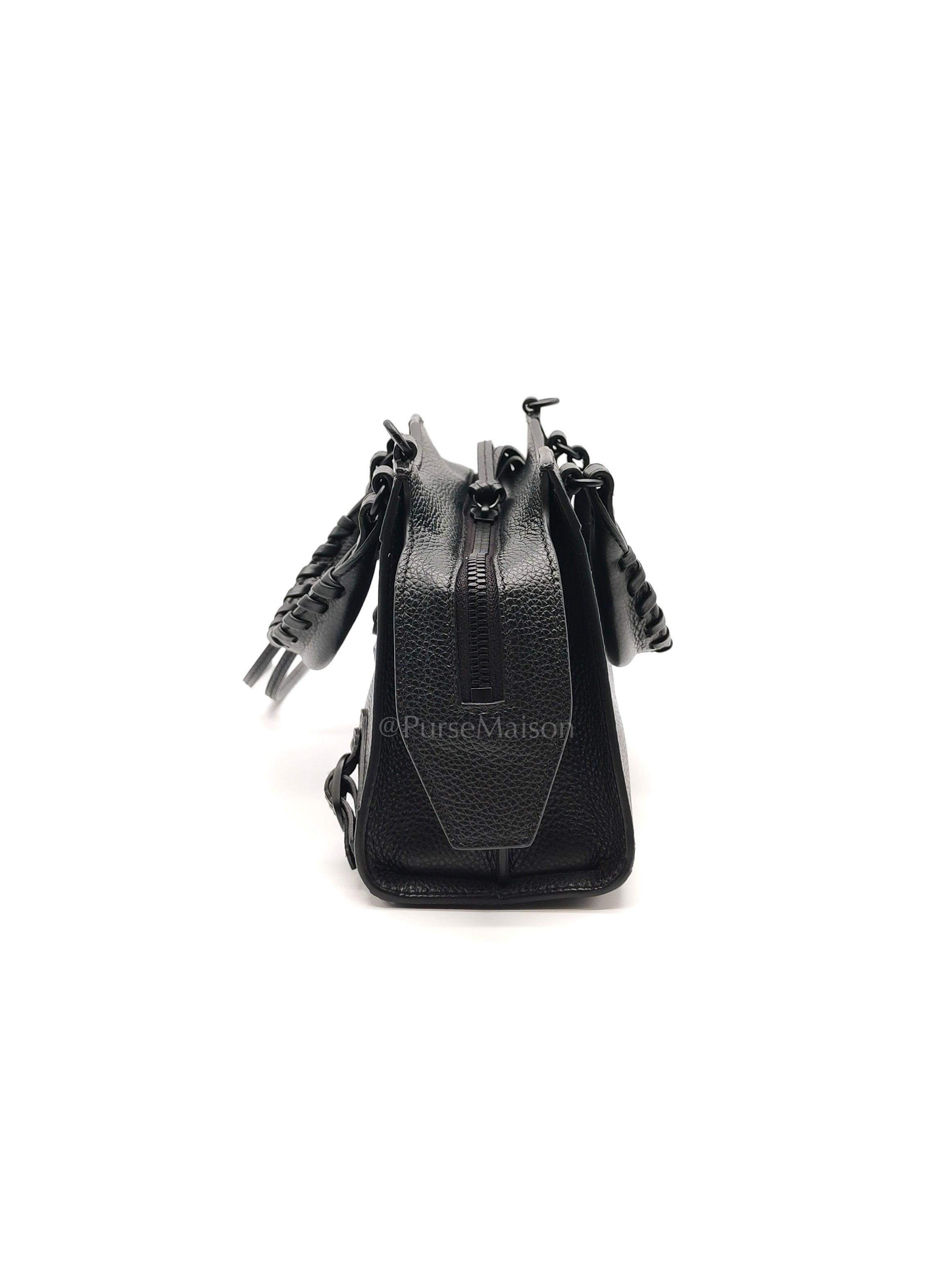 Neo Classic City Bag Mini in Black Grained Calfskin Leather