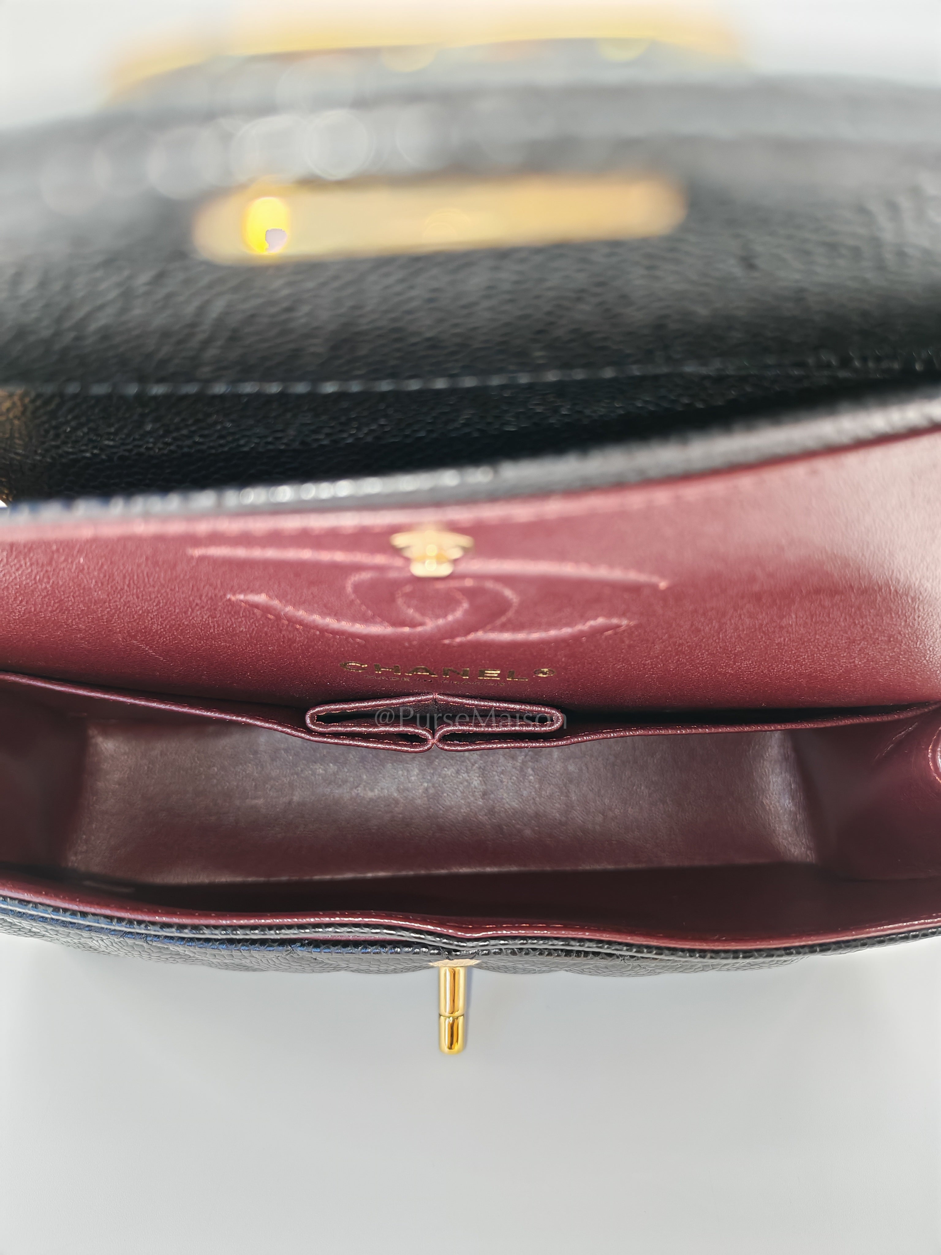 Classic Double Flap Small Black Caviar Leather in Gold Hardware (Series 31)