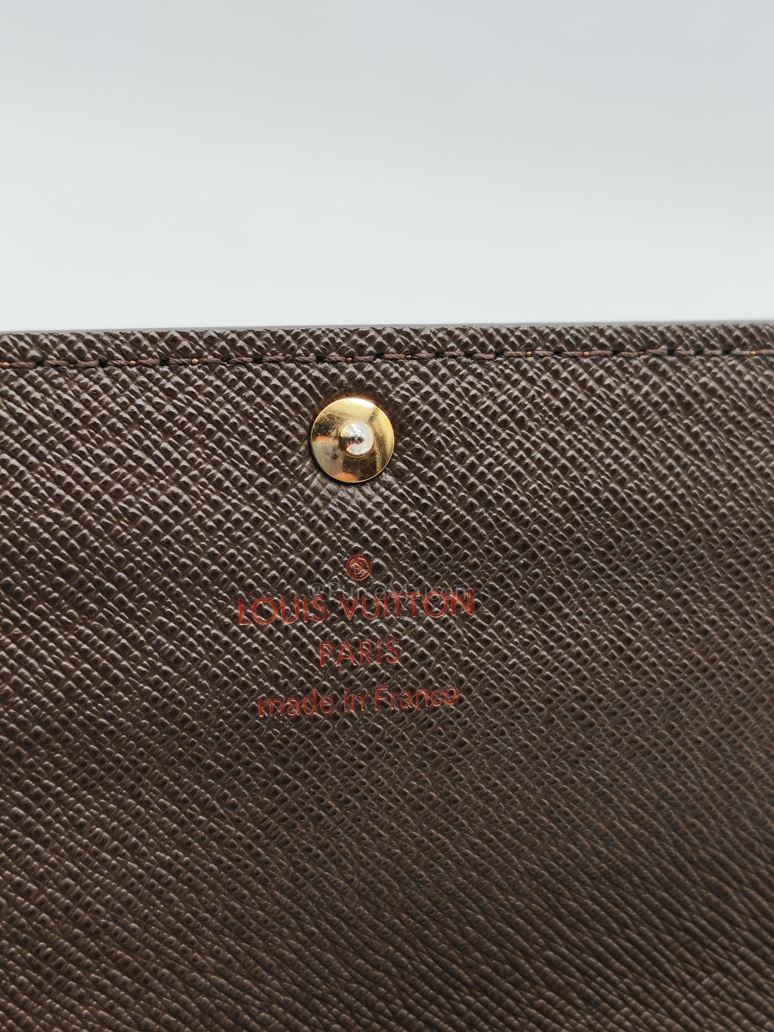 Sarah Long Wallet in Damier Ebene Canvas
