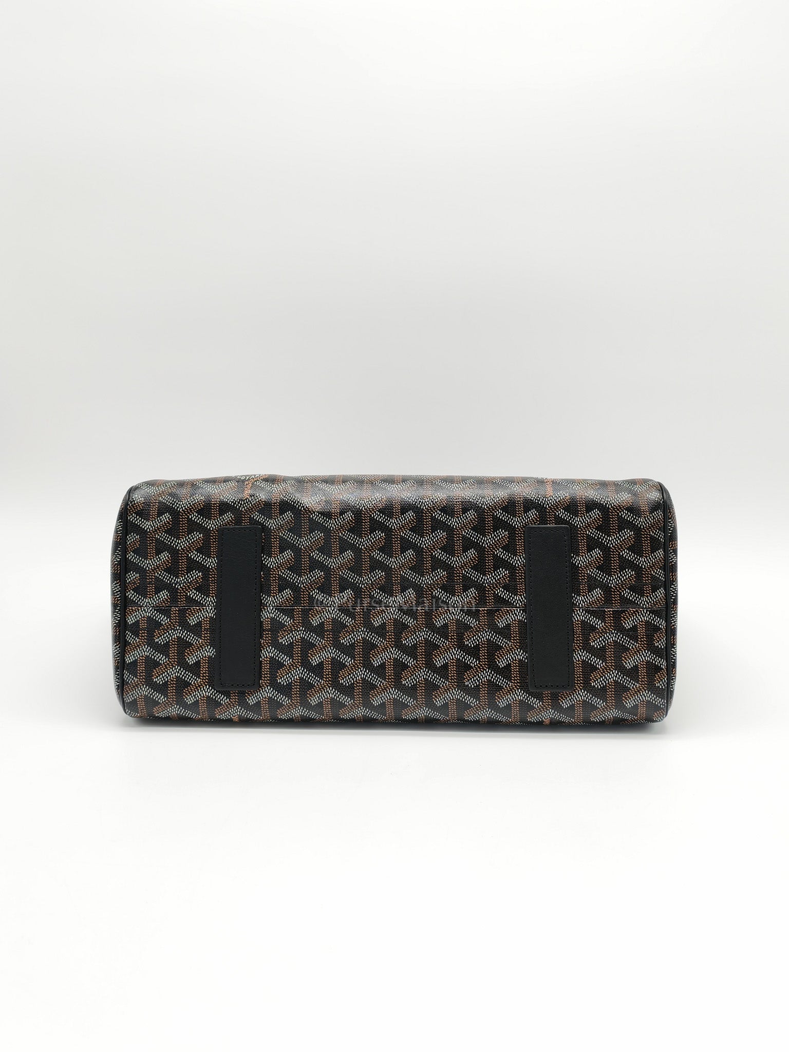 Rouette Souple PM in Black Goyardine Canvas & Silver Hardware