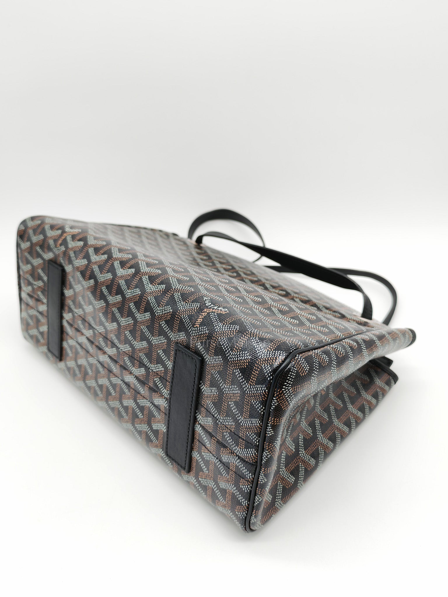 Rouette Souple PM in Black Goyardine Canvas & Silver Hardware