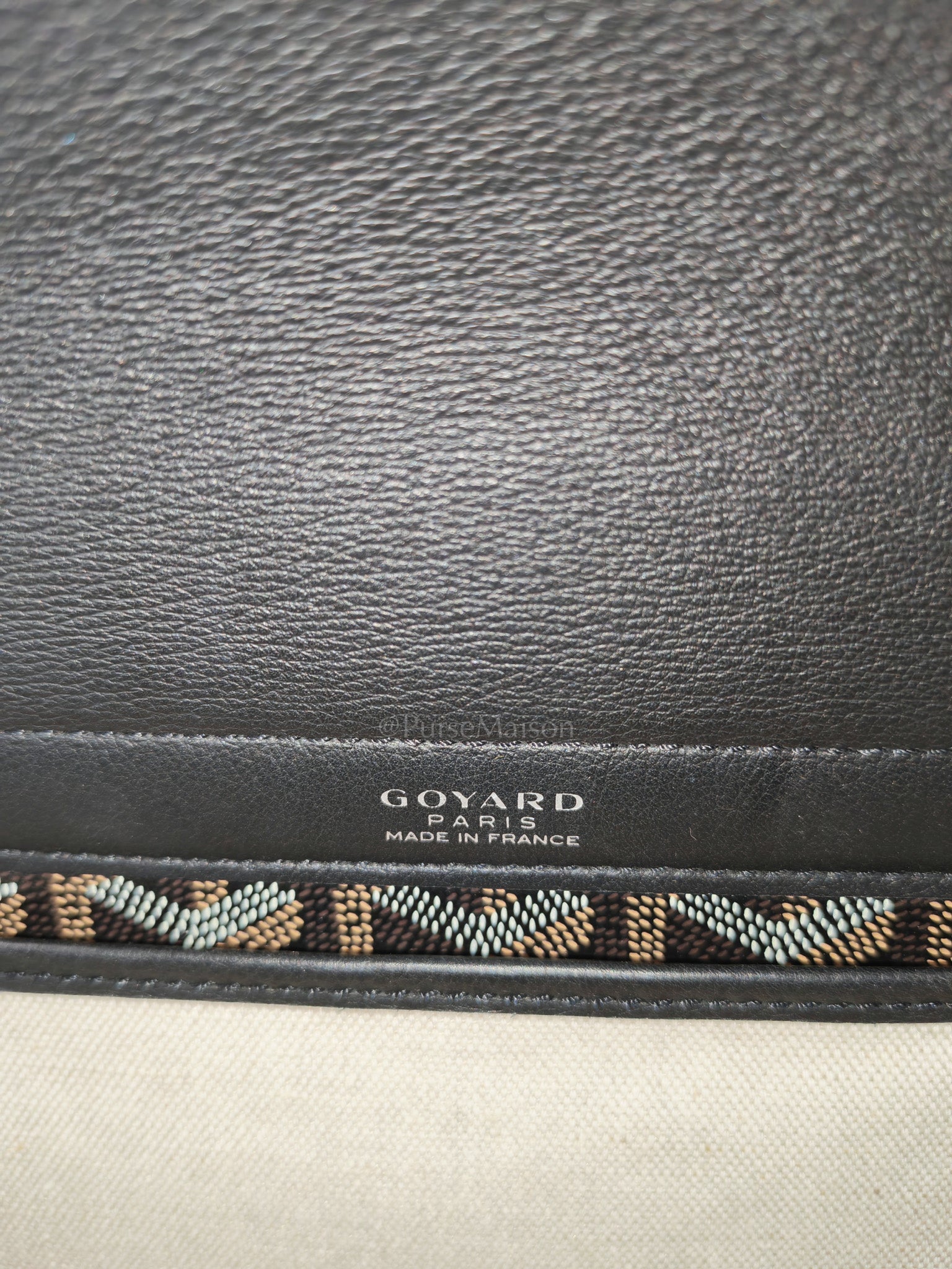 Rouette Souple PM in Black Goyardine Canvas & Silver Hardware