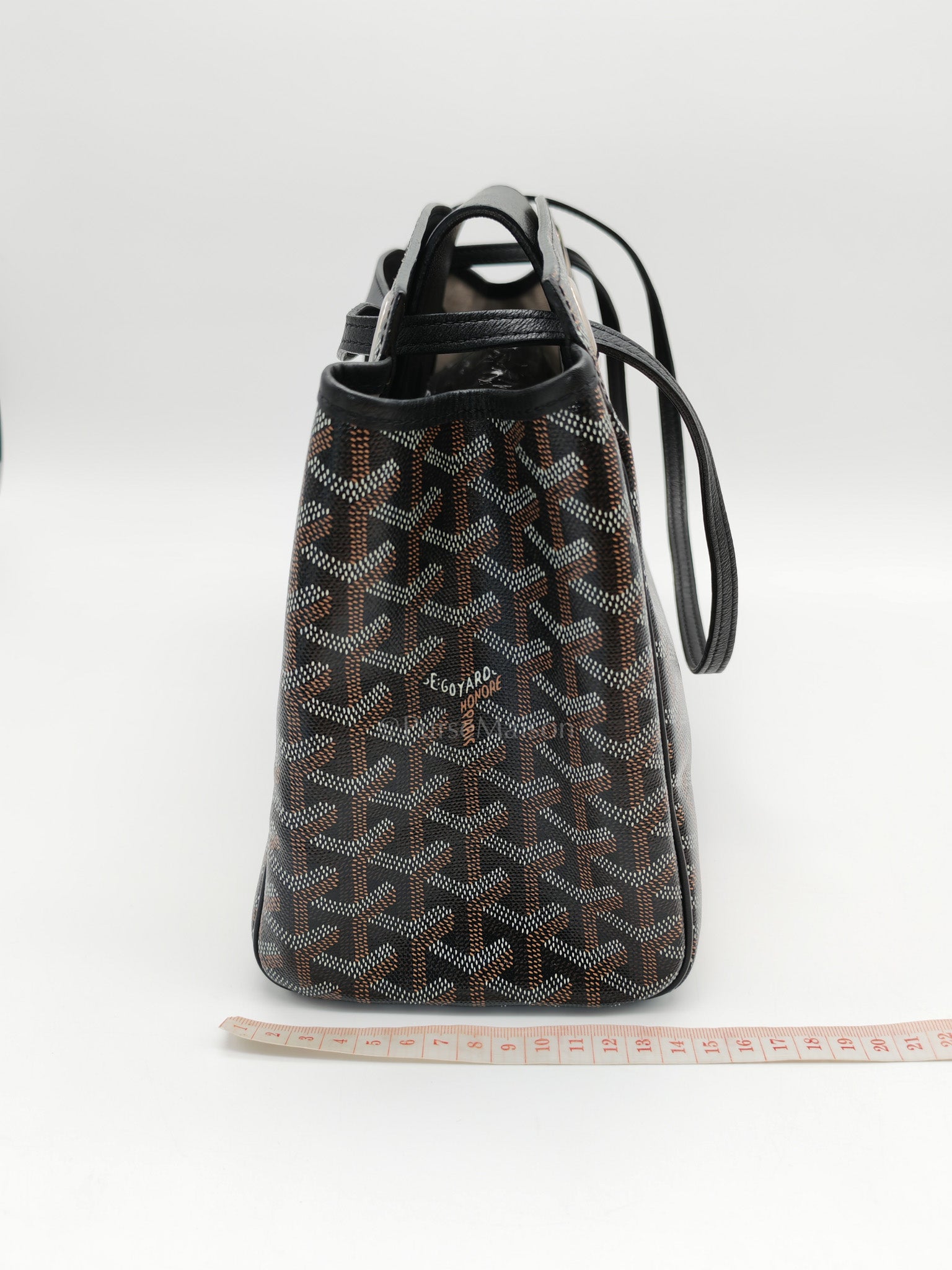Rouette Souple PM in Black Goyardine Canvas & Silver Hardware