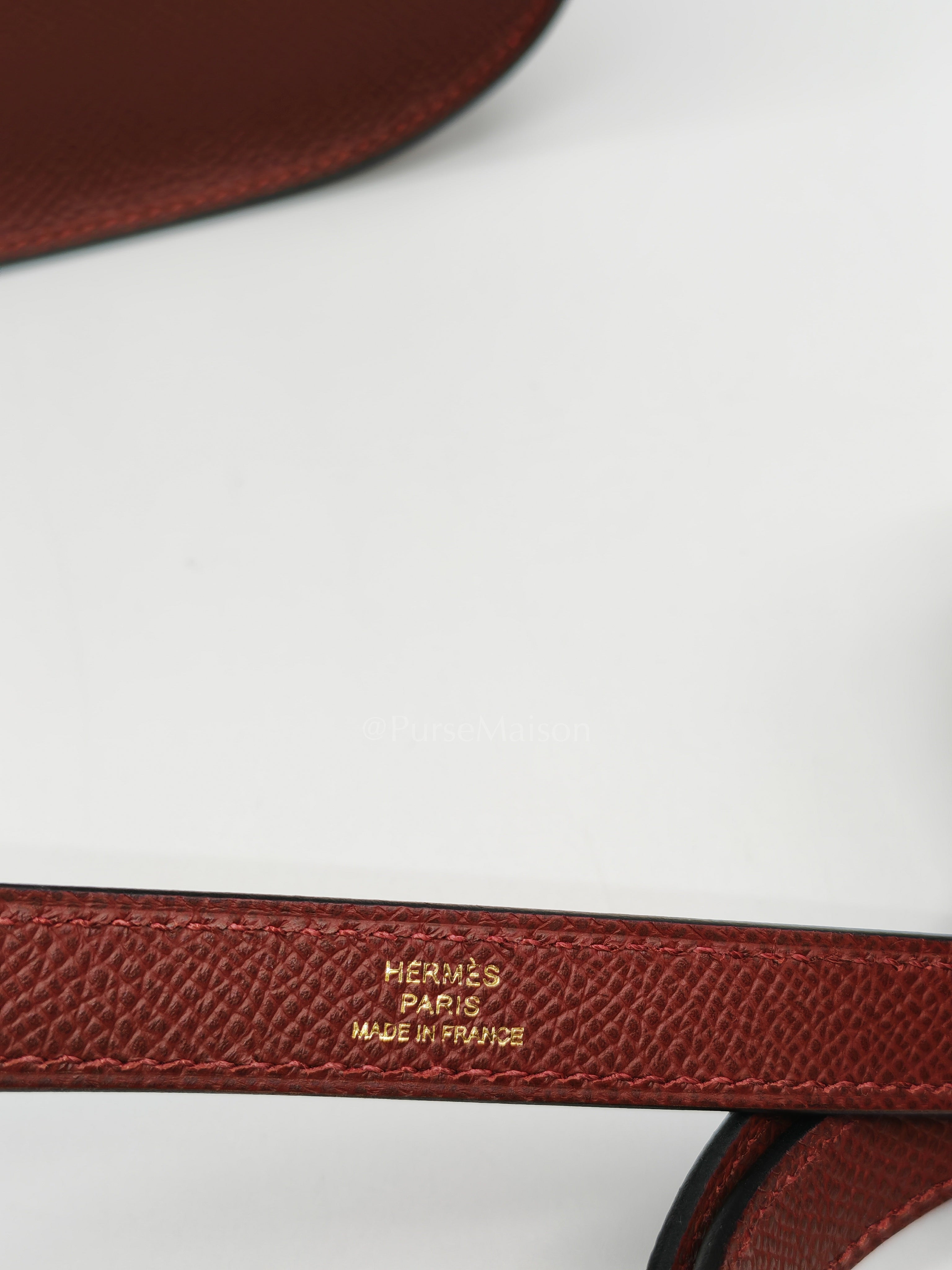 Evelyne 16 TPM Sellier in Rouge H Epsom Leather and Gold Hardware Stamp K(2025)