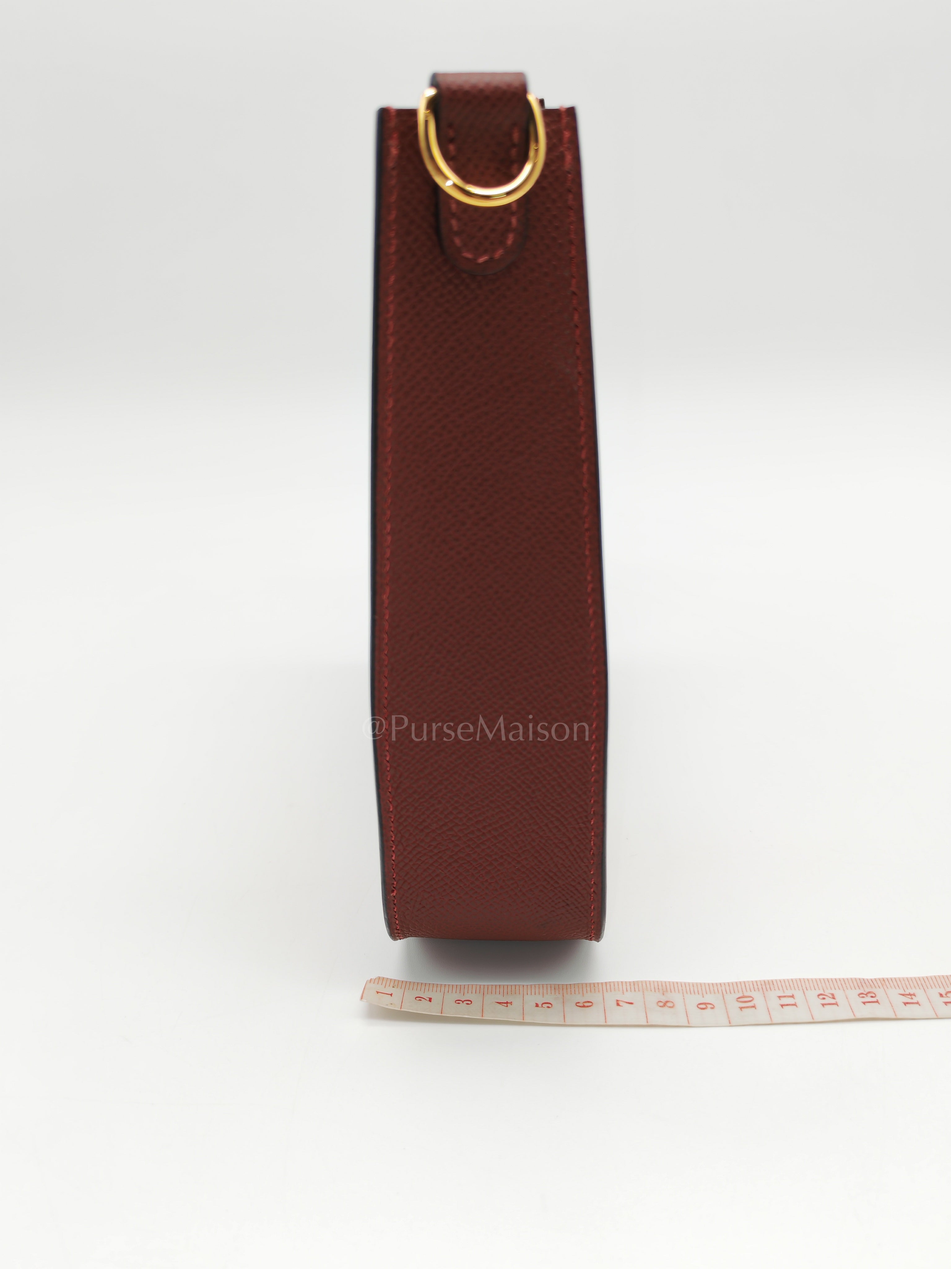 Evelyne 16 TPM Sellier in Rouge H Epsom Leather and Gold Hardware Stamp K(2025)
