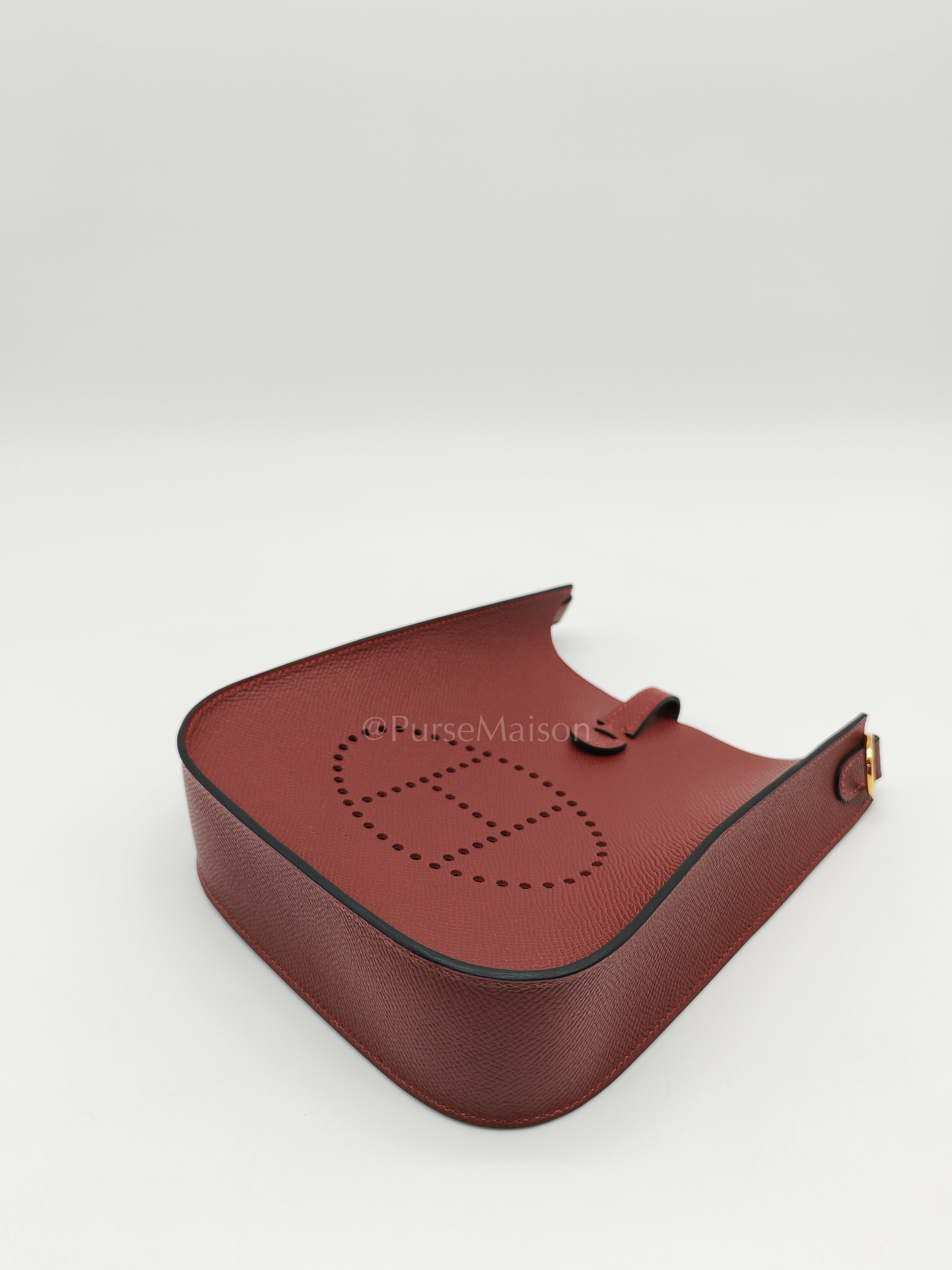 Evelyne 16 TPM Sellier in Rouge H Epsom Leather and Gold Hardware Stamp K(2025)