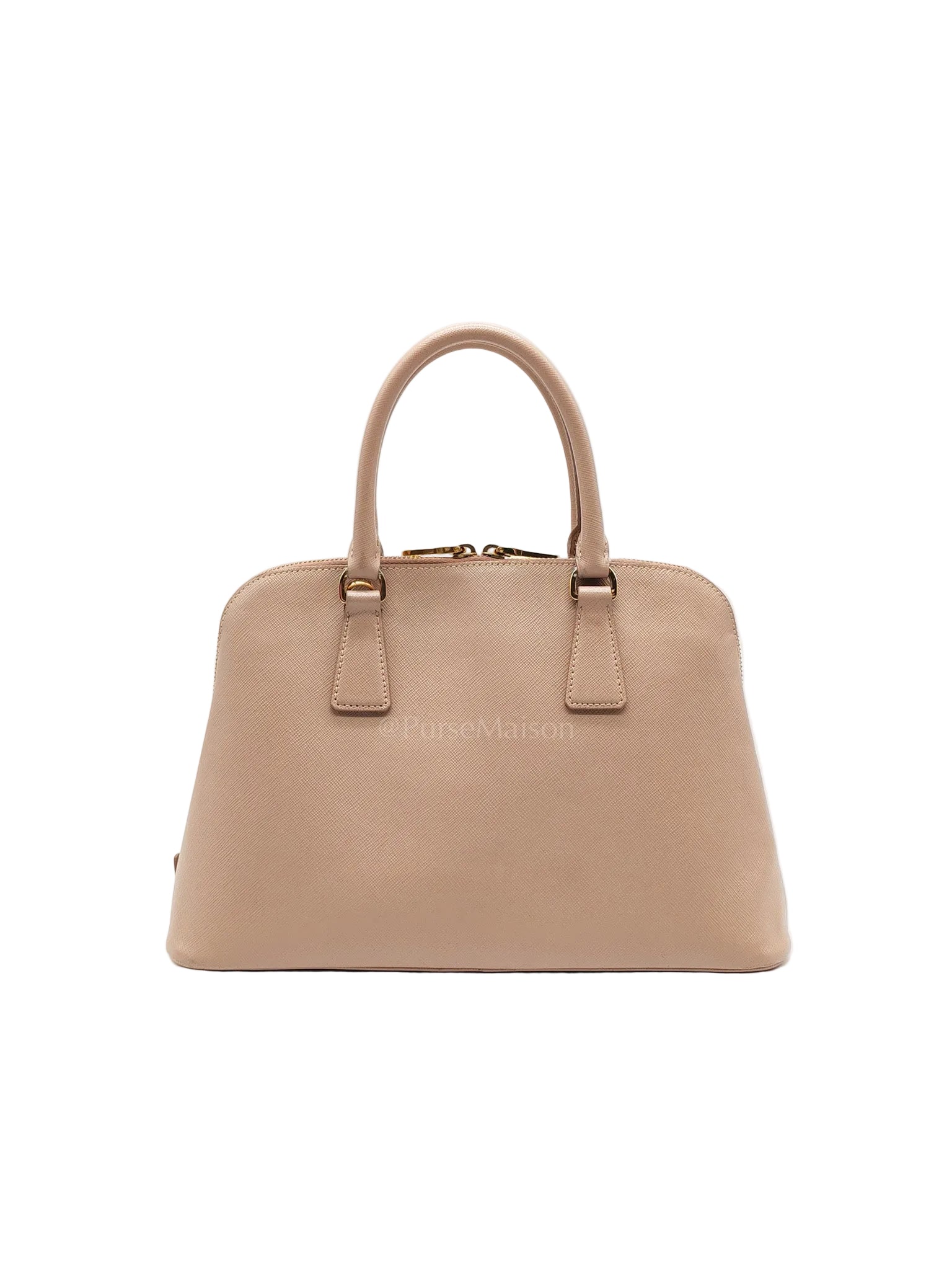 Promenade Bag Medium in Beige Saffiano Lux Leather
