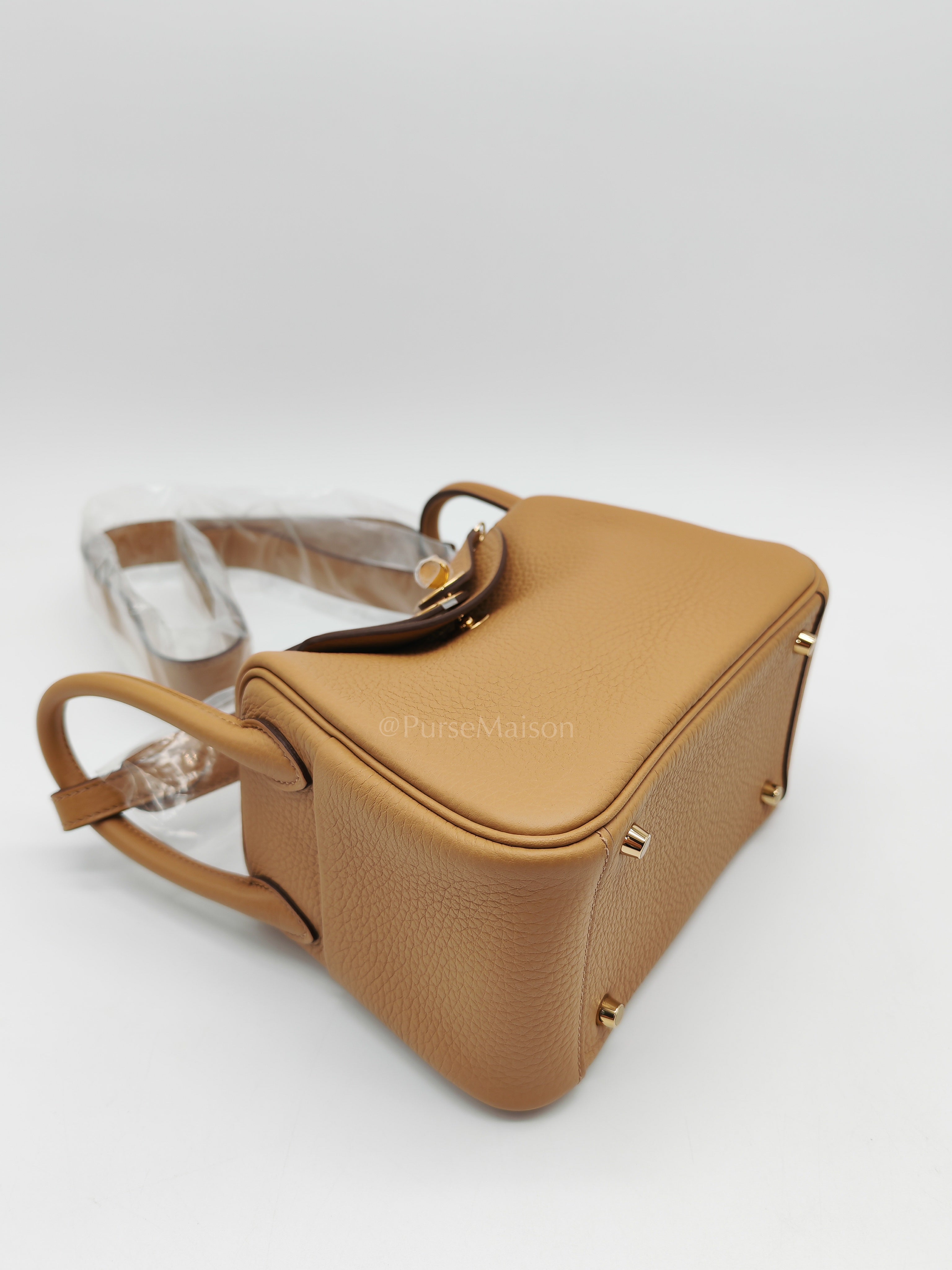 Mini Lindy Biscuit In Clemence Leather and Gold Hardware Stamp K (2025)