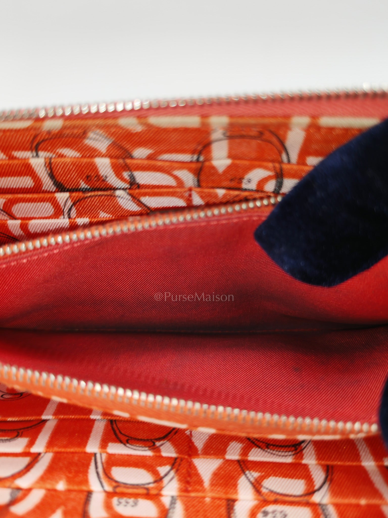 Azap Silk-In Long Wallet in Pink Epsom Leather & Palladium Hardware Stamp X (2016)