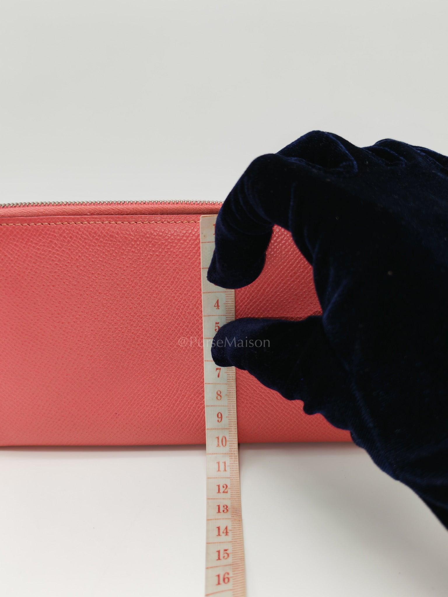 Azap Silk-In Long Wallet in Pink Epsom Leather & Palladium Hardware Stamp X (2016)