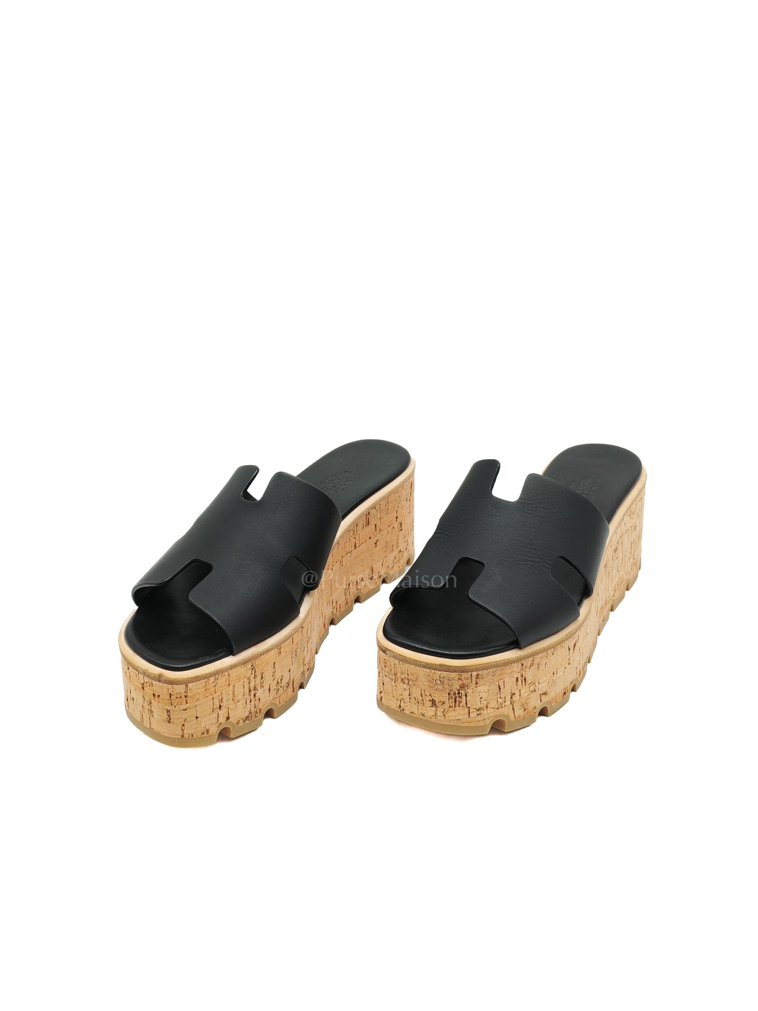 Eze Sandals in Black Calfskin Leather Size 36 EU (23.5 cm)