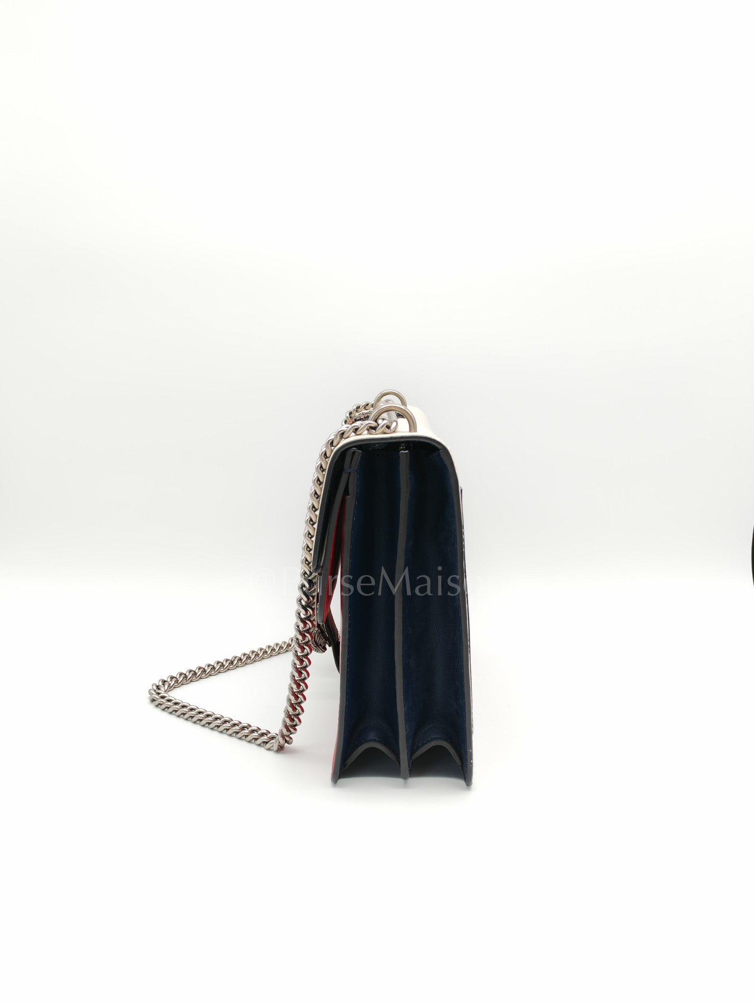 Dionysus Medium Shoulder Bag in Tricolor Prominent Embroidered Bee and Ruthenium Hardware