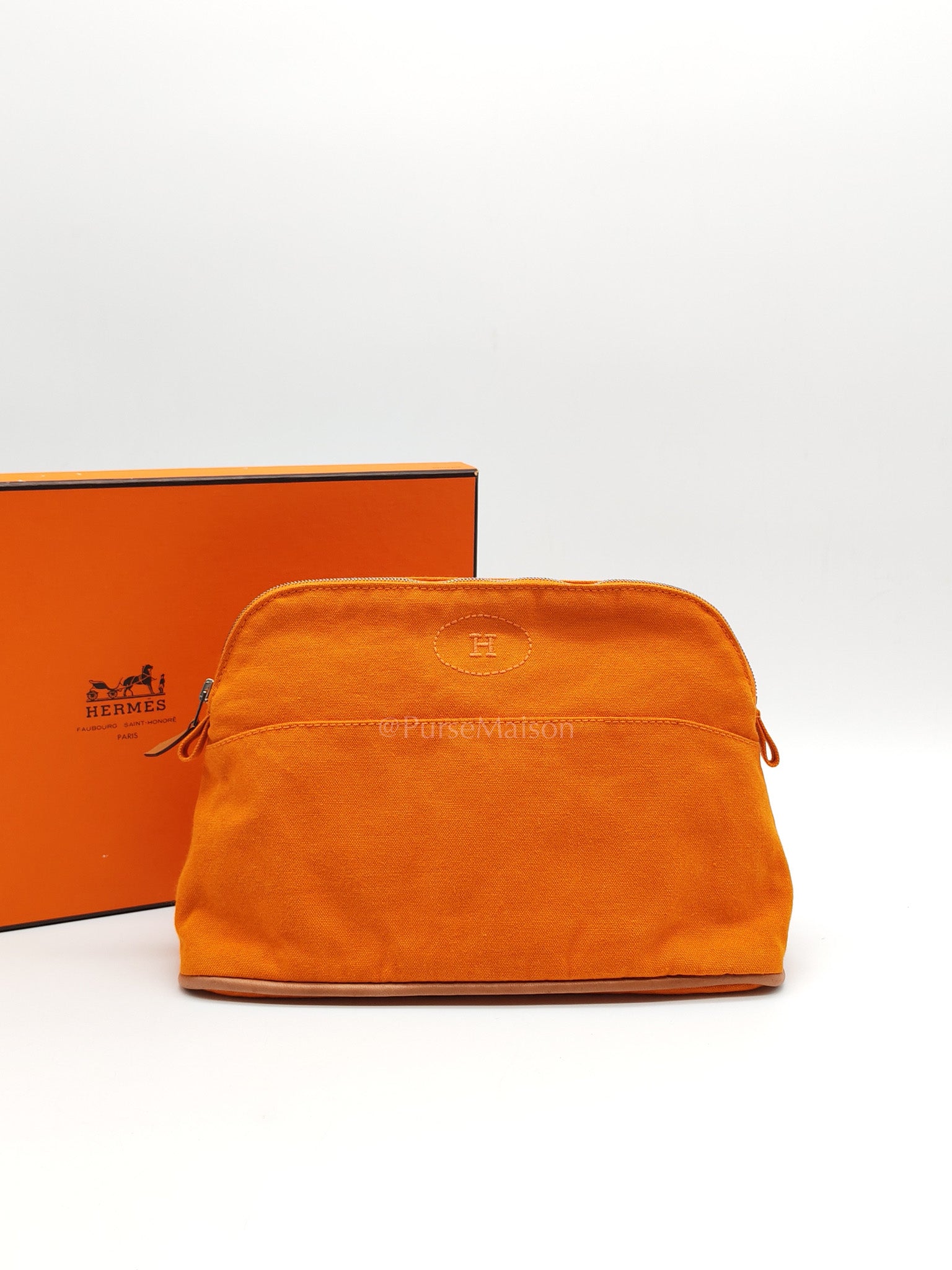 Mini Bolide Travel Cosmetic Pouch Canvas Palladium Hardware