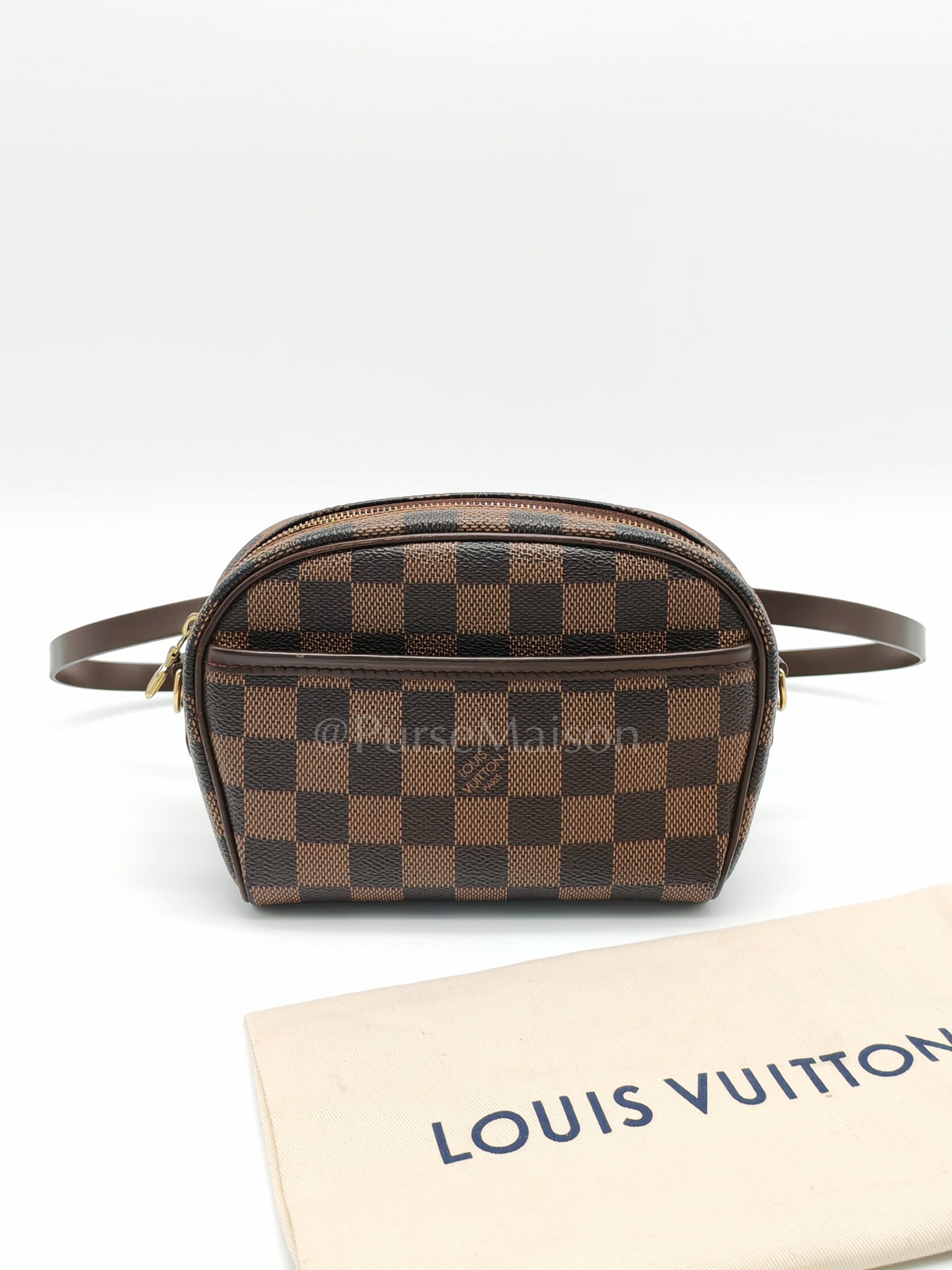 Pochette Ipanema in Damier Ebene Canvas and Gold Hardware (Datecode: FL0063)