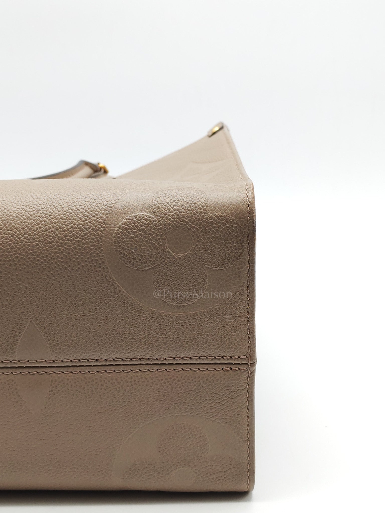 OnTheGo MM (OTG) in Beige Monogram Empriente Leather & Gold Hardware Microchip