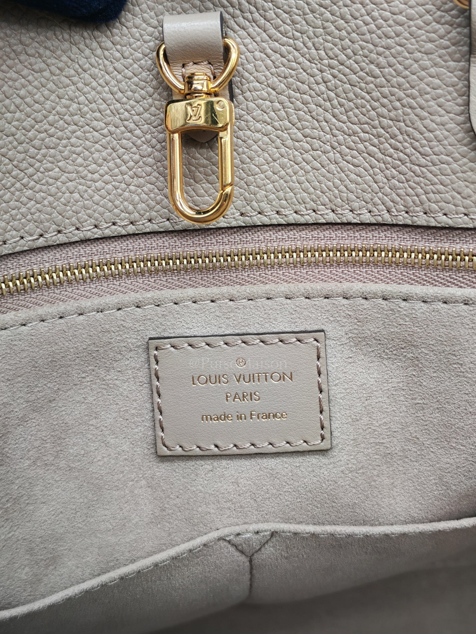 OnTheGo MM (OTG) in Beige Monogram Empriente Leather & Gold Hardware Microchip